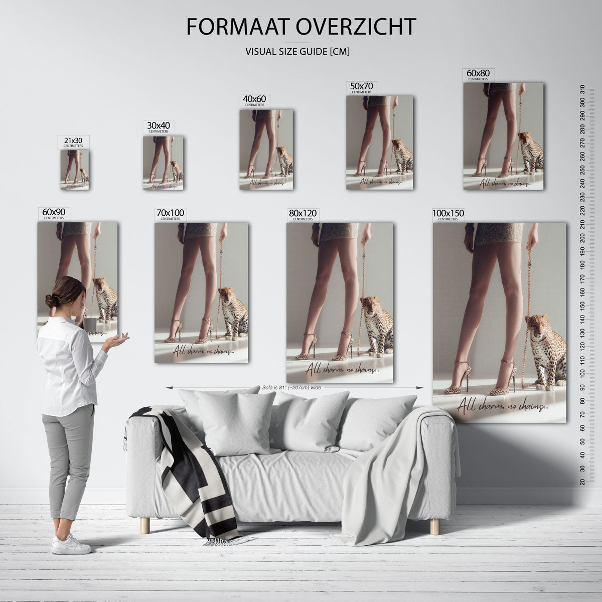 Luipaard en benen Poster