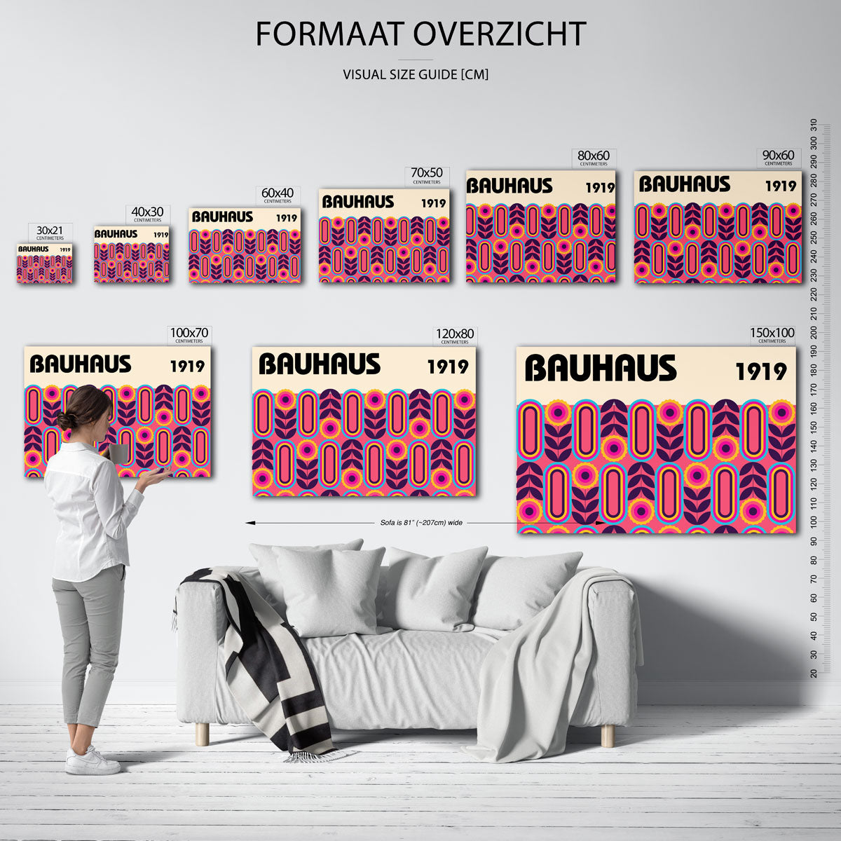 Vormritme en kleur Poster