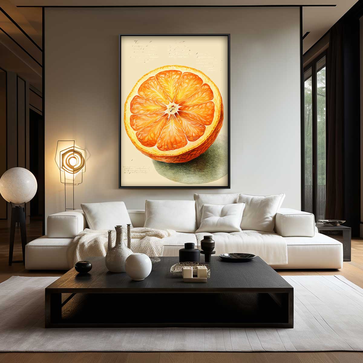 Sinaasappel Portret Kunstwerk-canvas-dibond-plexiglas-wanddecoratie-WallArtistic