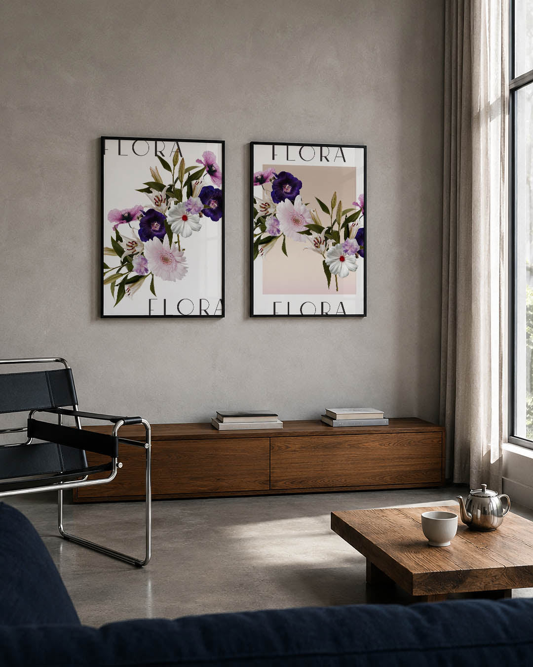 Bloemenpracht en tekst Posterset