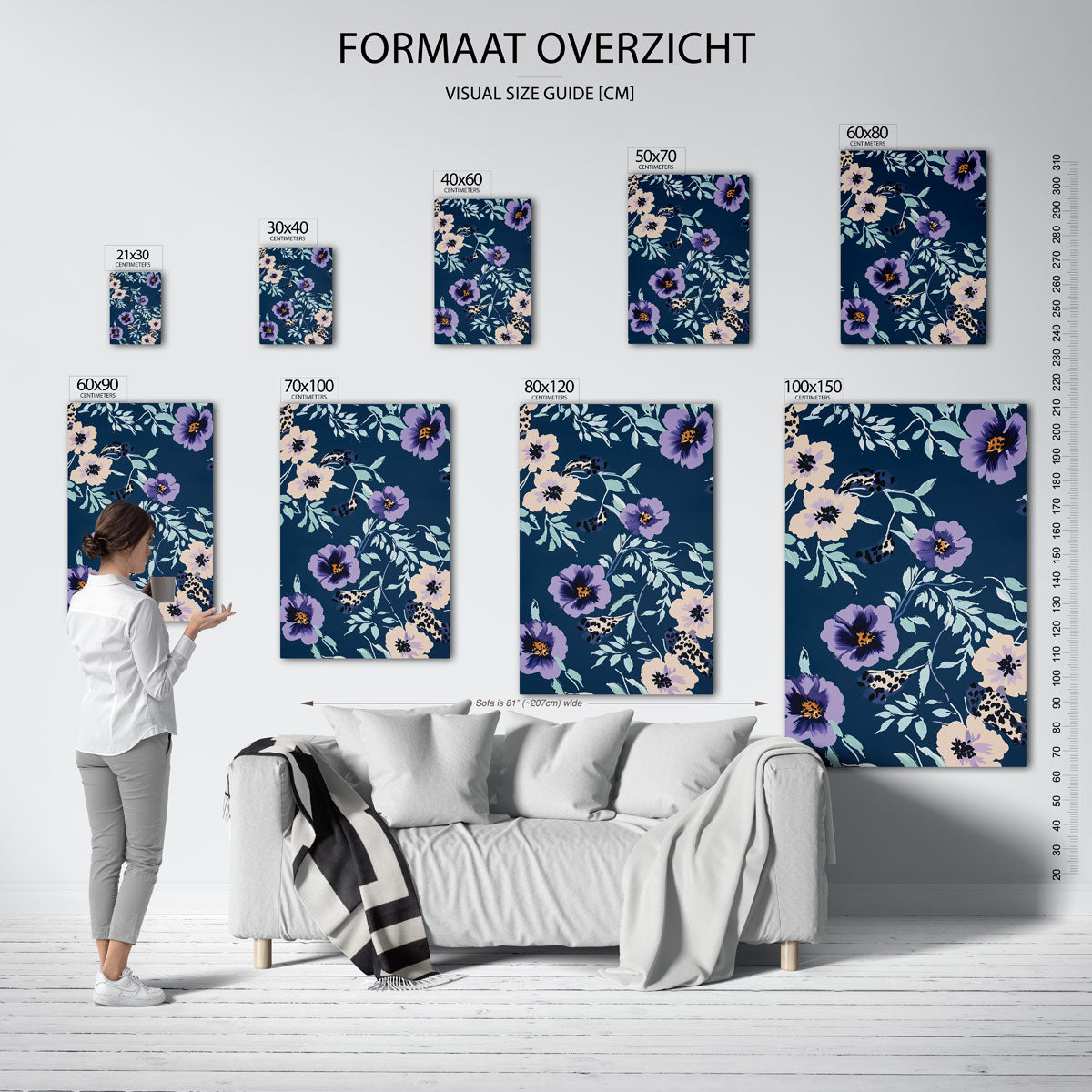 Bloemen en bladeren Poster