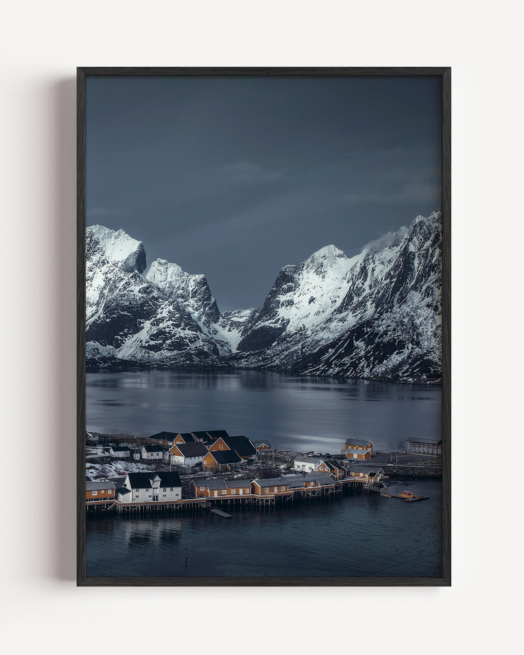 Bergen en dorp Poster