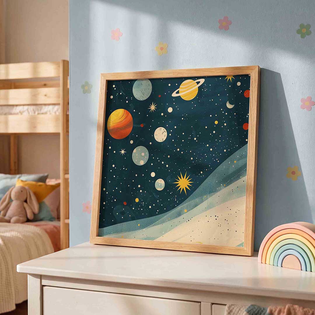 Planeten en sterren Poster