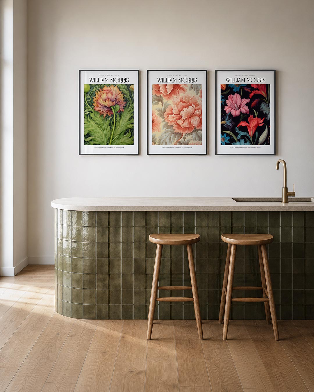 Bloem en blad Posterset