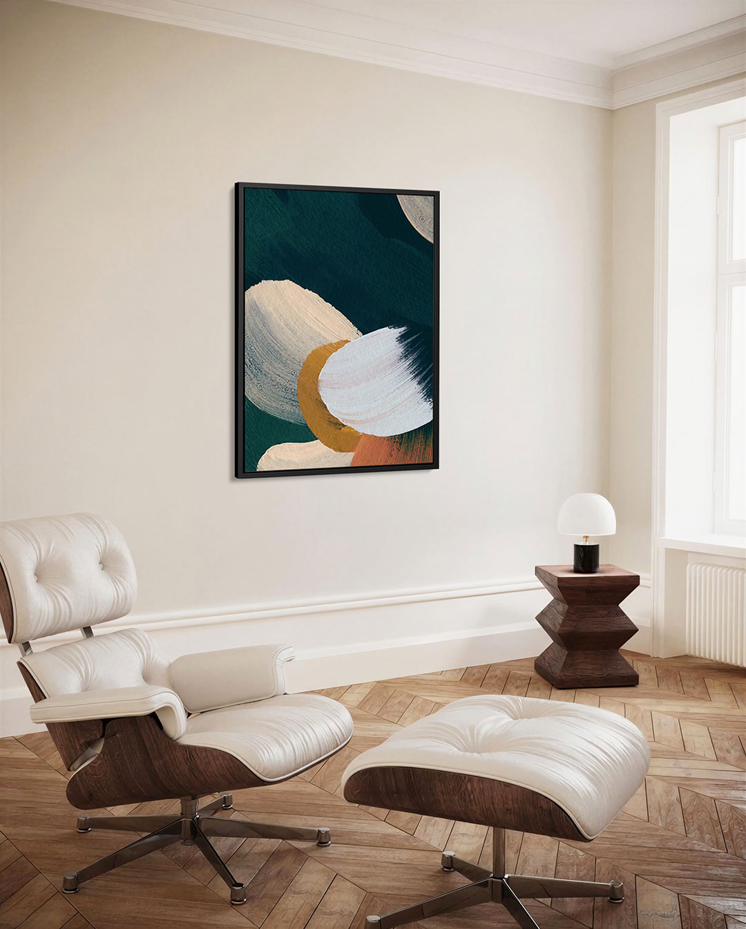 Organische borstelstreken Kunstwerk