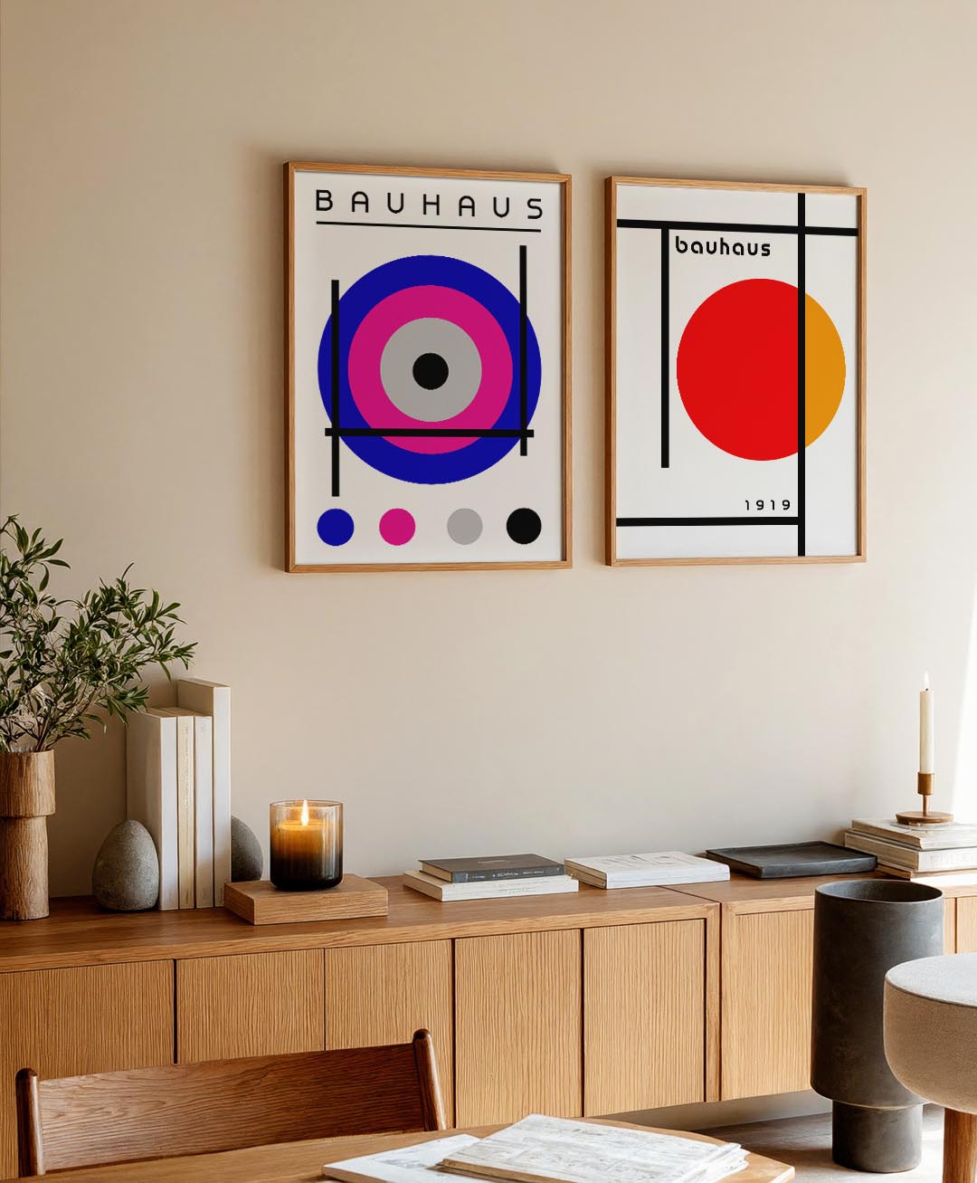 Cirkel en lijnen Posterset