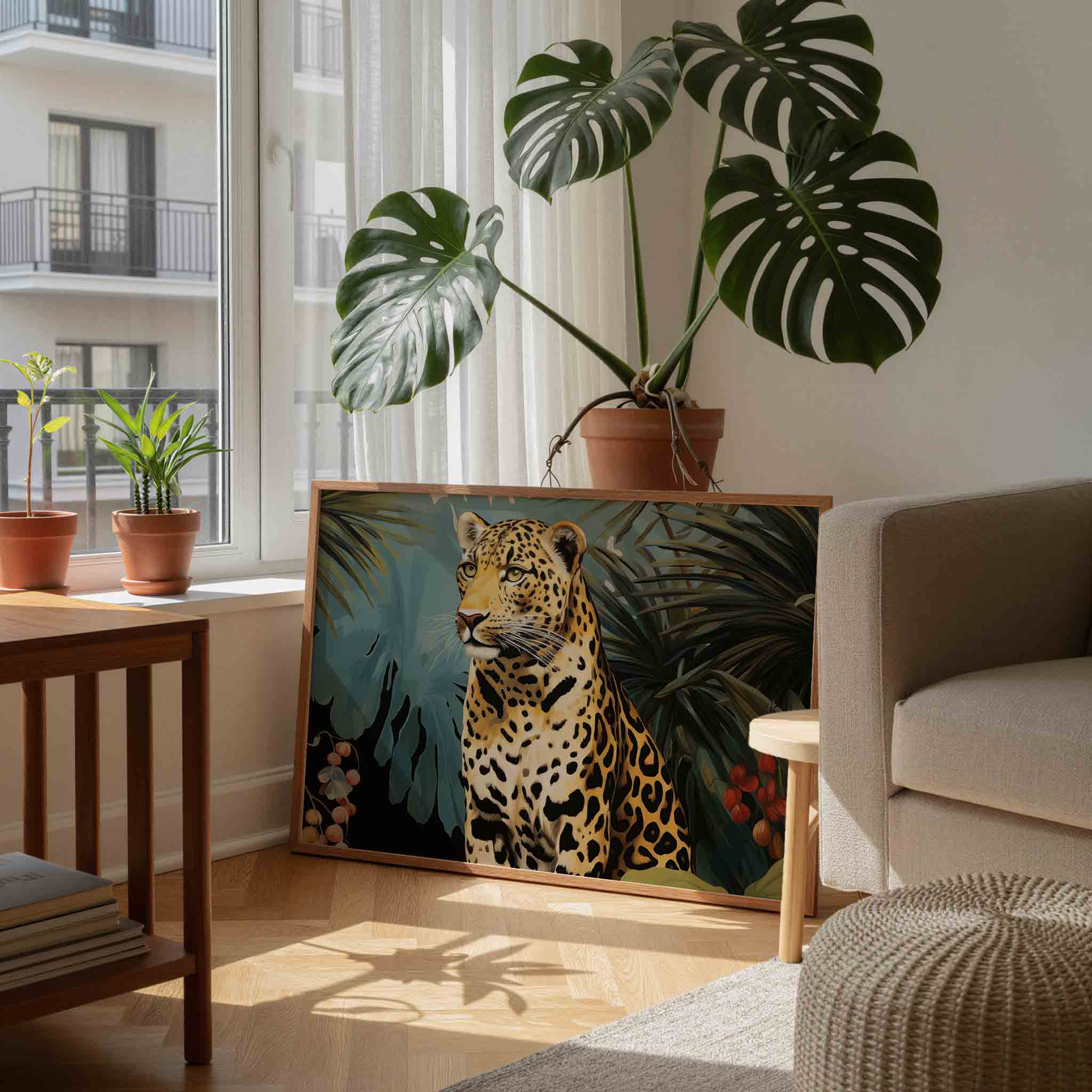 Luipaard in jungle Poster