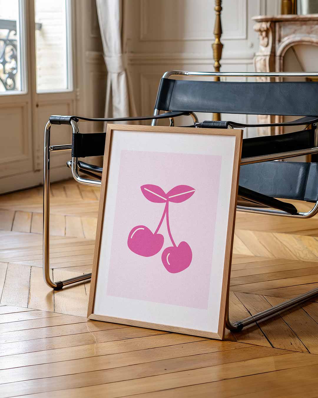 Schattige Kersen Illustratie Poster-WallArtistic