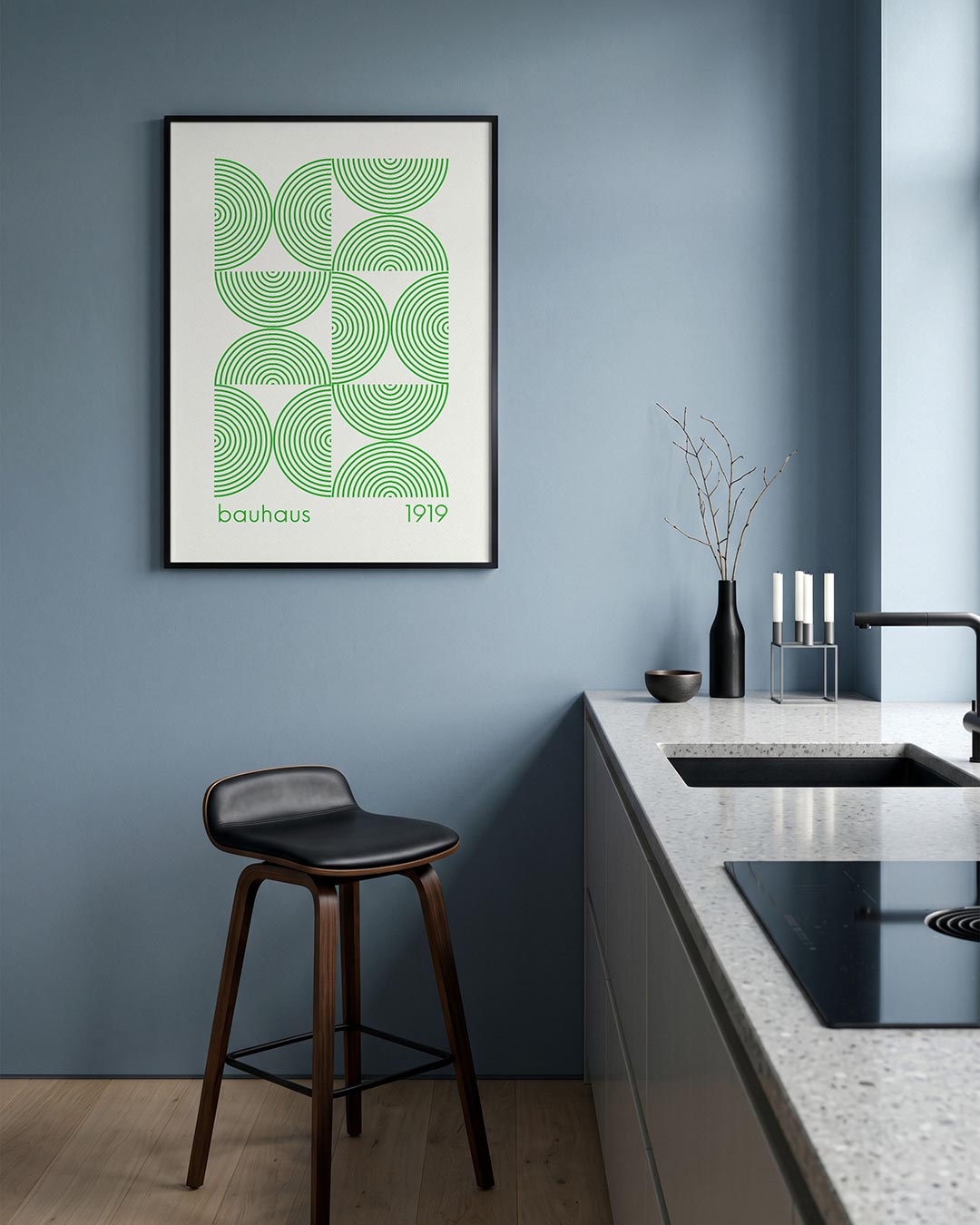 Cirkelritme en lijnen Poster