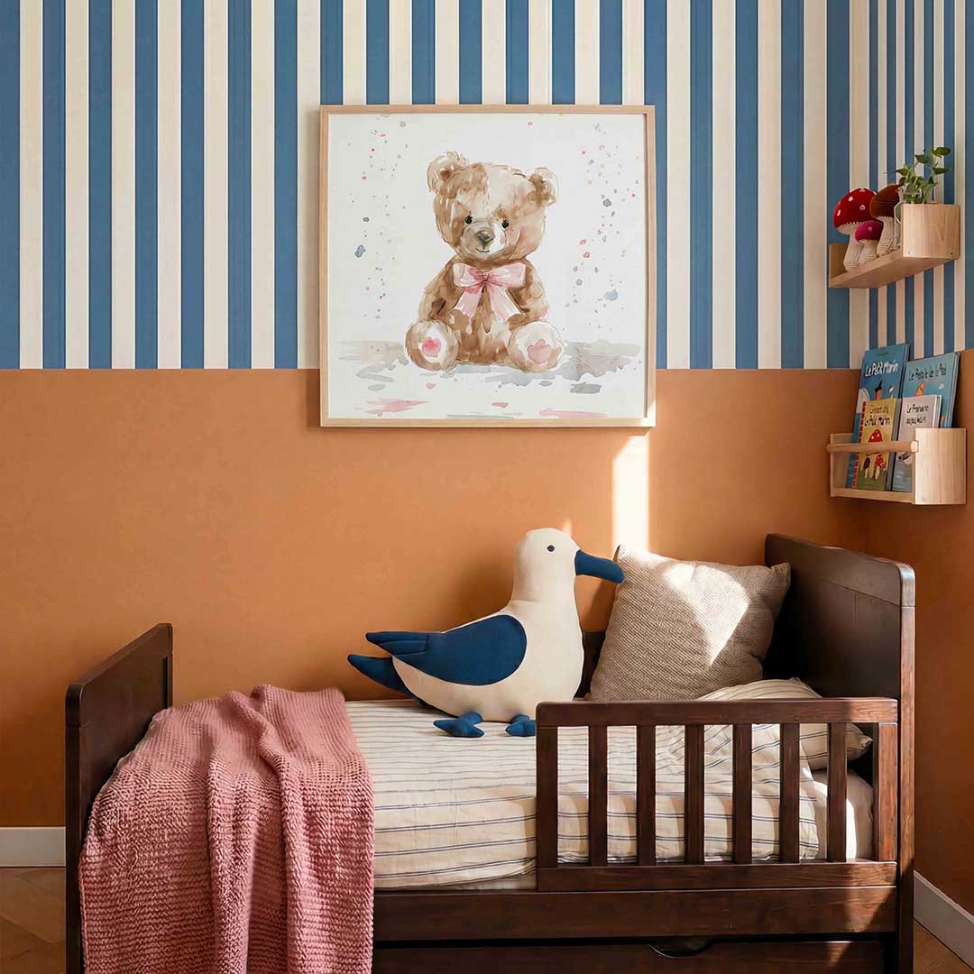 Zittende teddybeer Poster