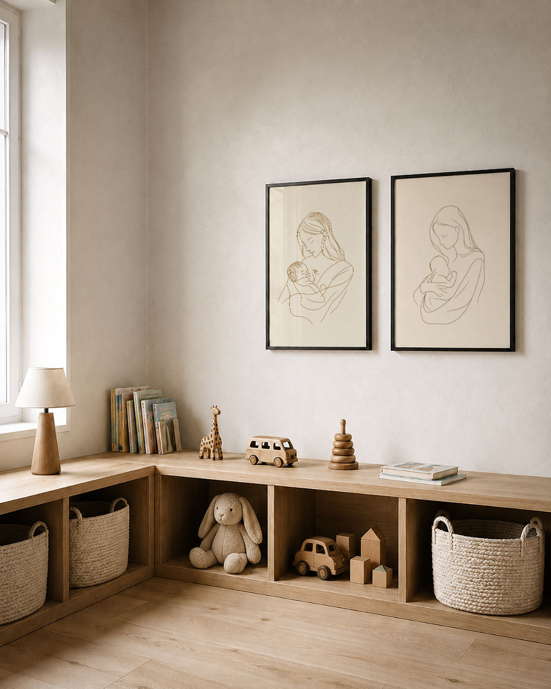 Lijnen en omhelzing Posterset
