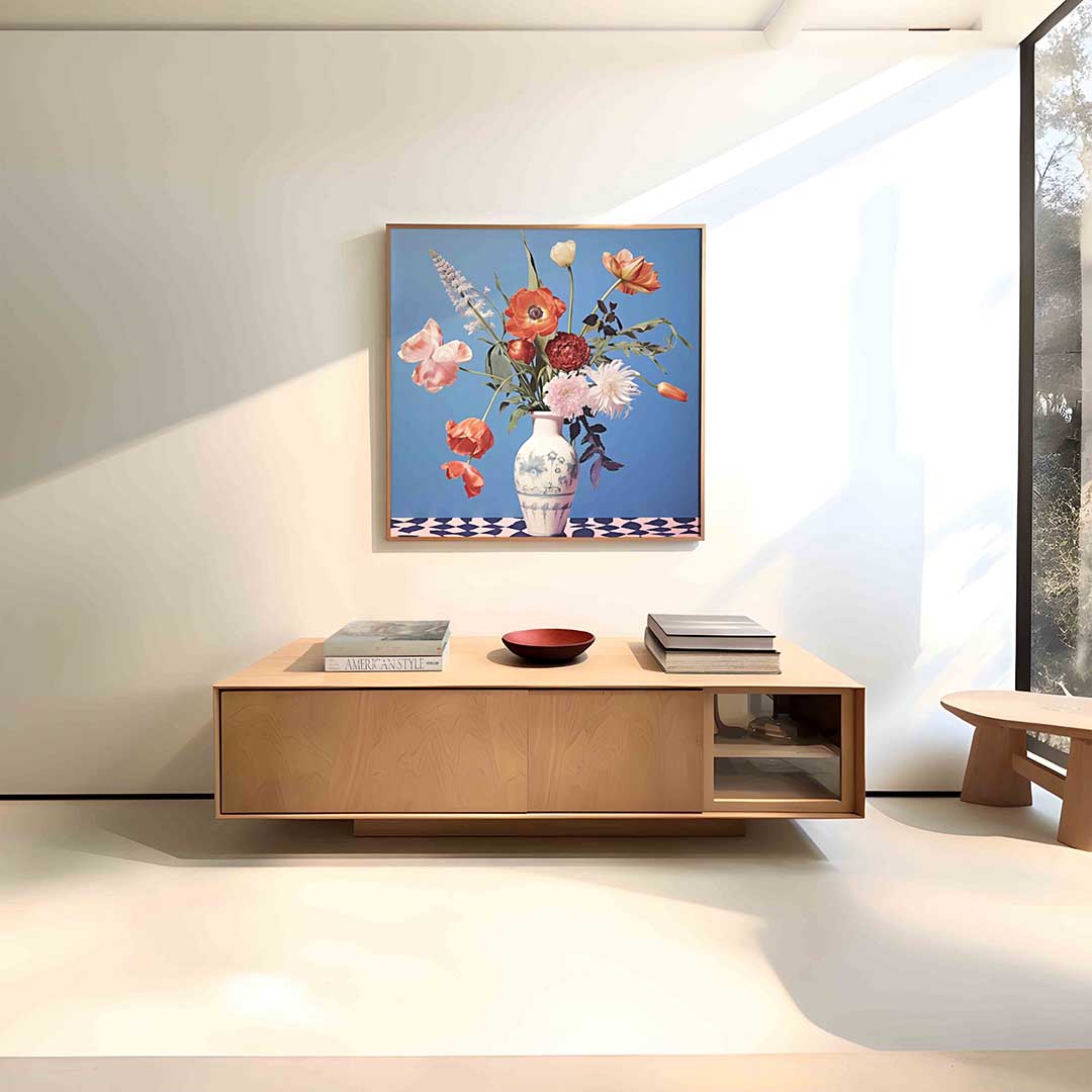 Bloemen in vaas Poster