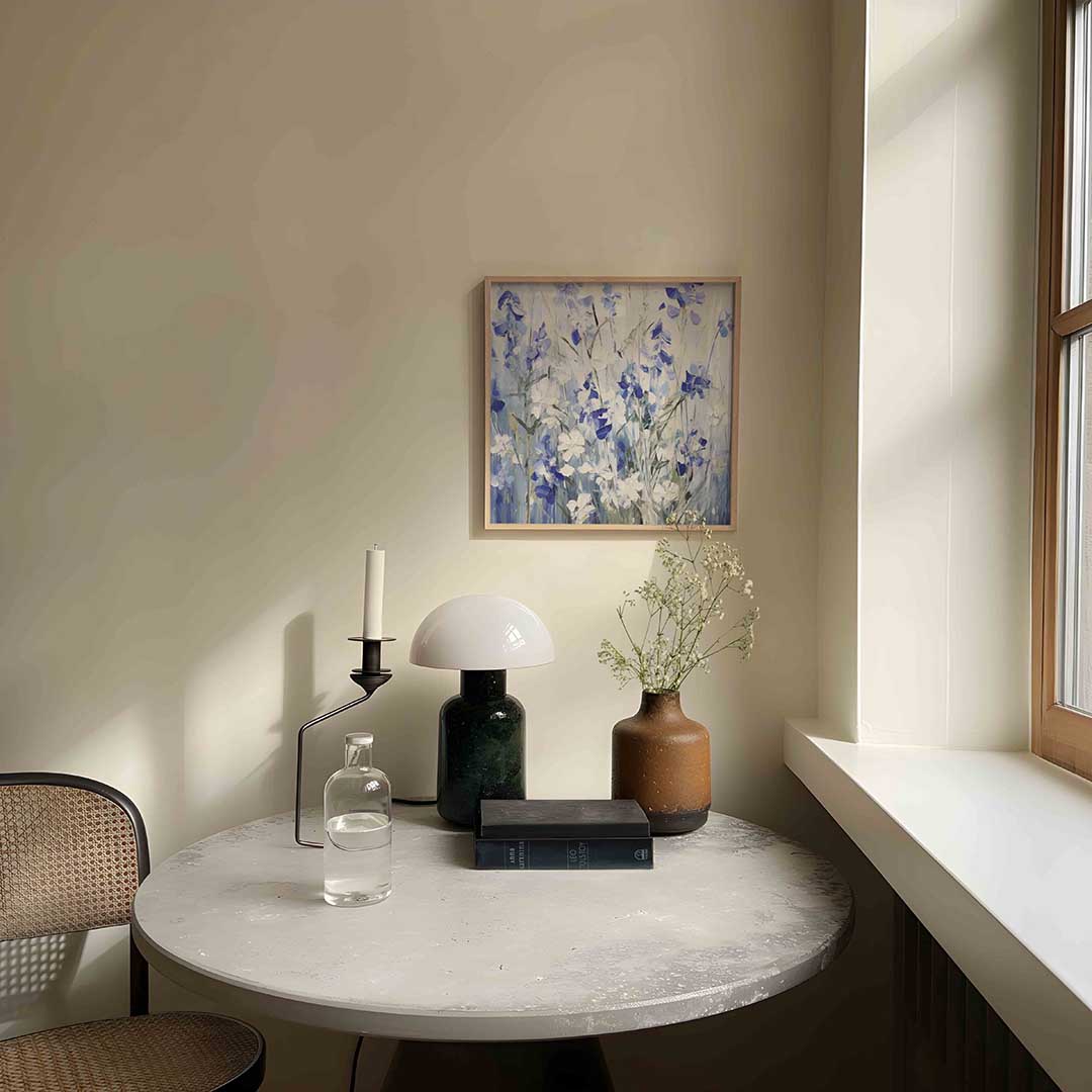 Blauwe bloemen Poster
