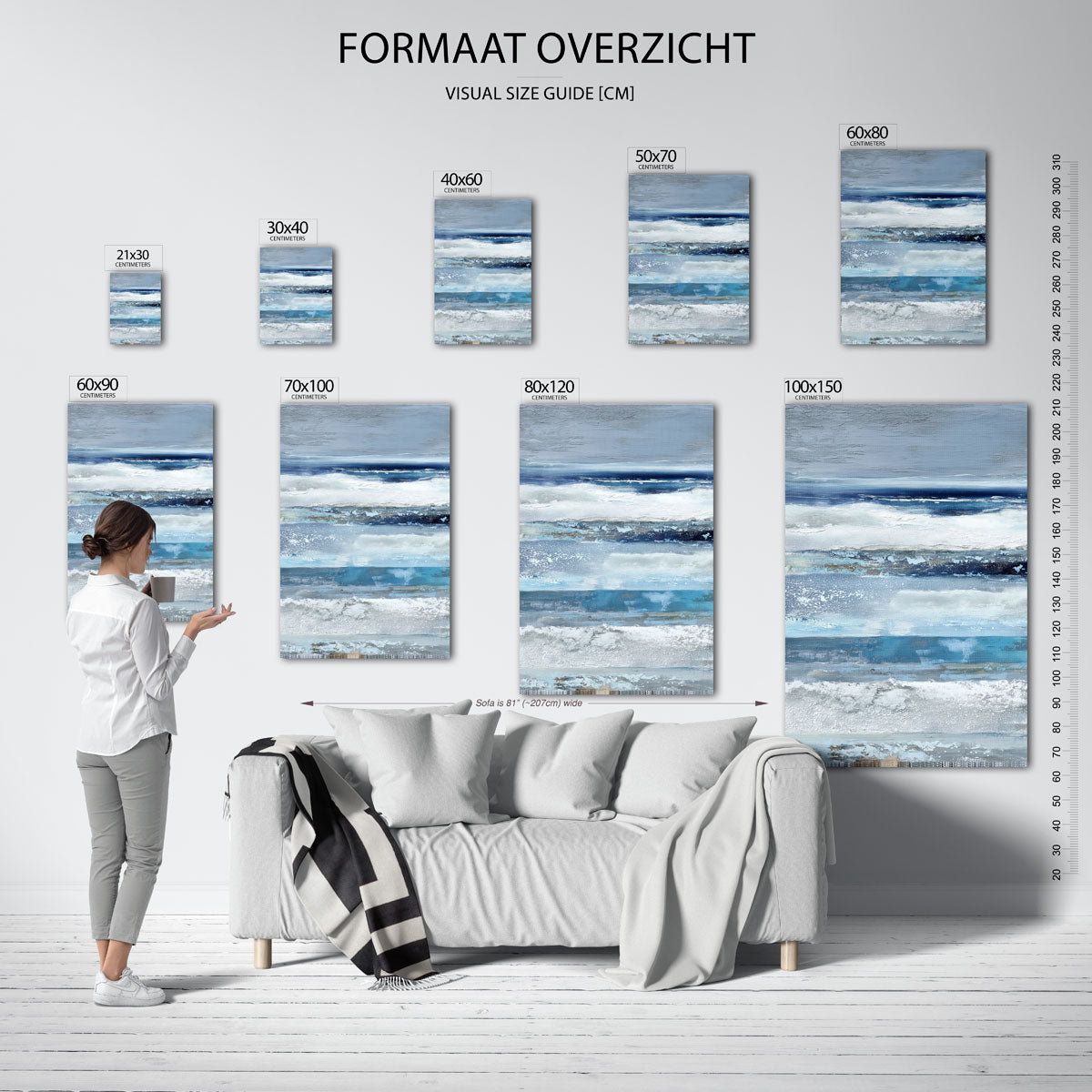 Horizontale lagen Poster