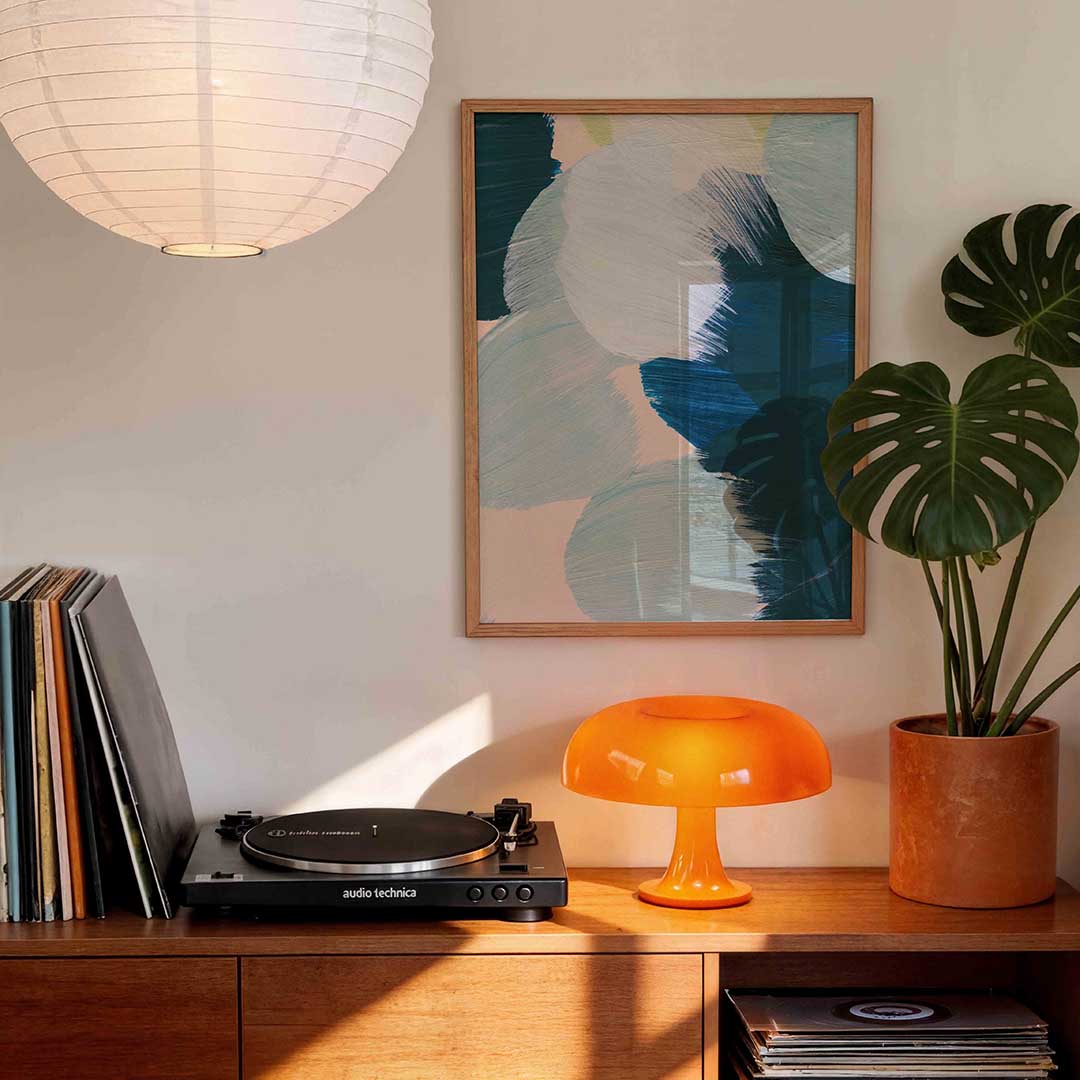 Abstracte penseelstreken Poster