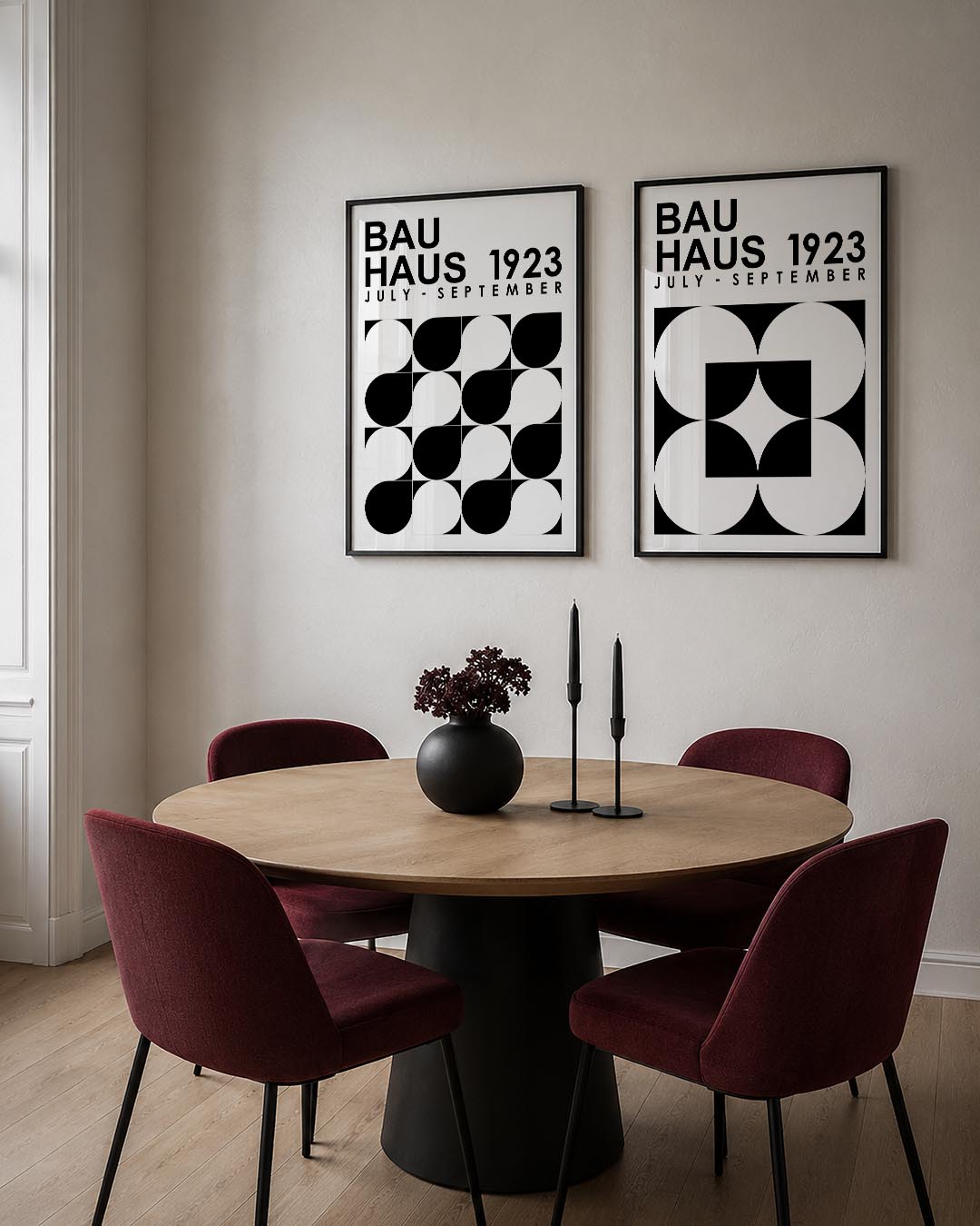 Vorm en contrast Posterset