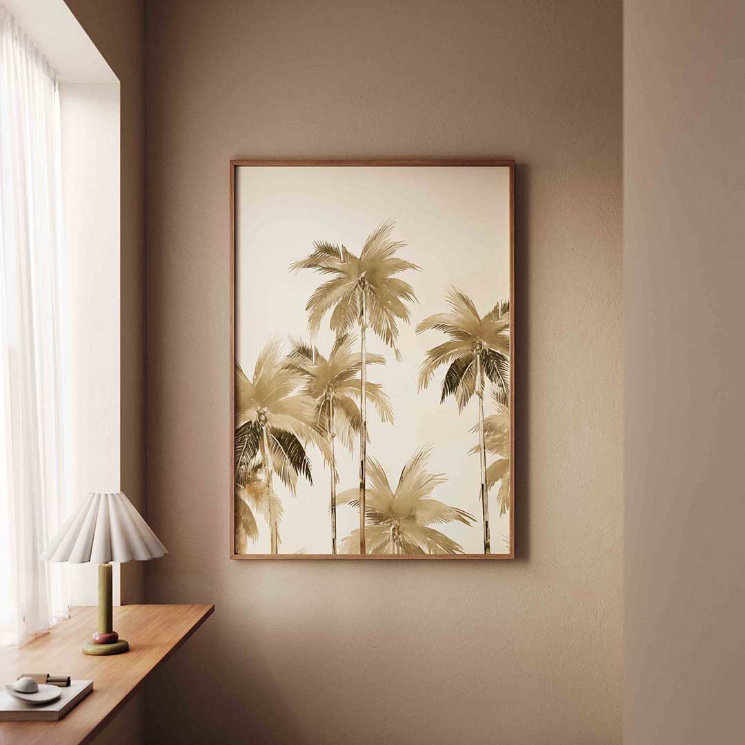 Palmboom silhouetten Poster