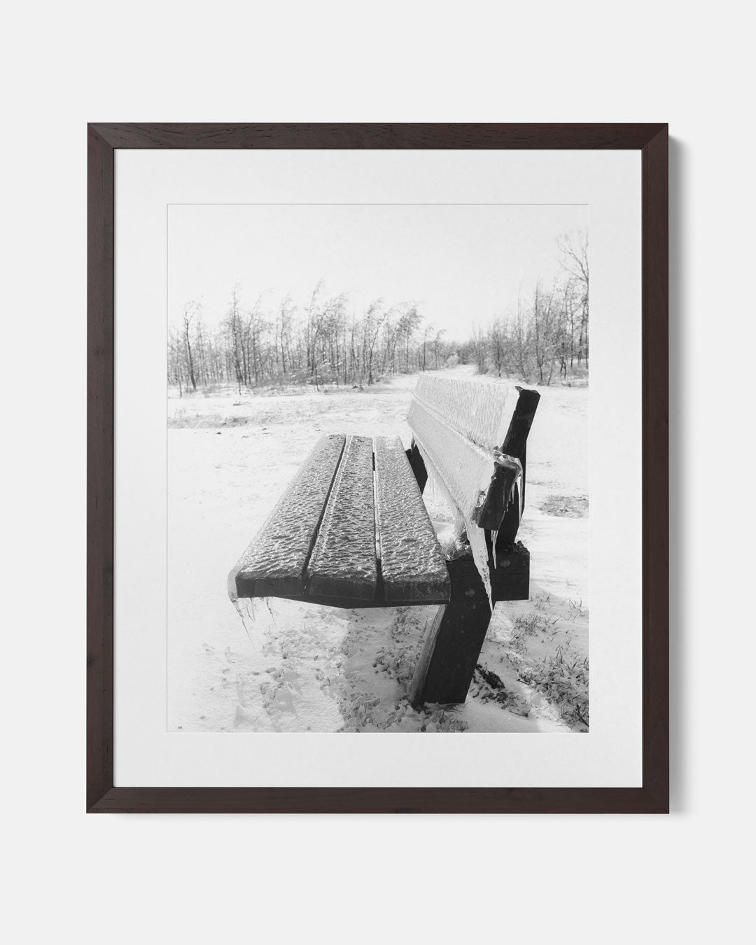 Bank met ijzel Poster-WallArtistic
