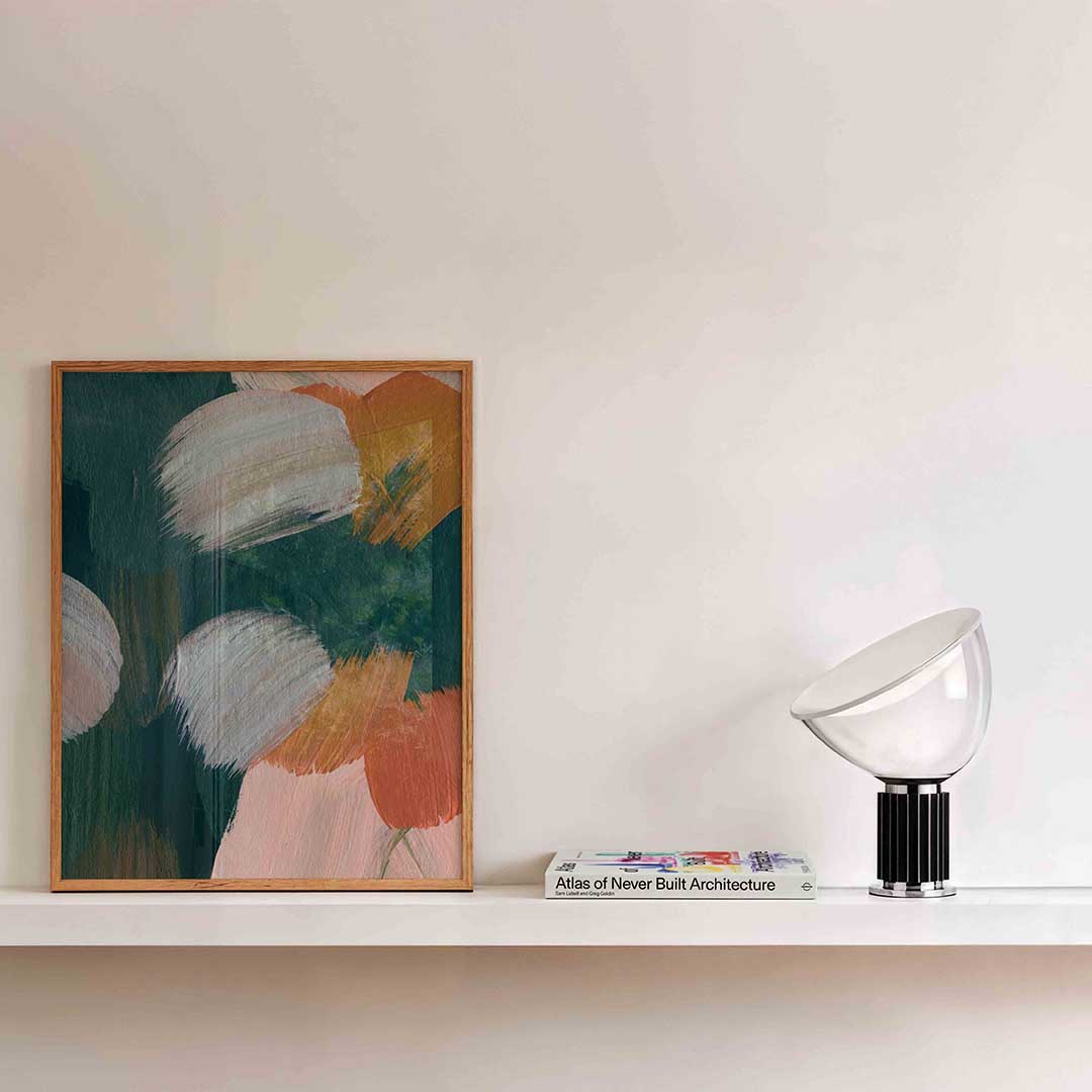 Abstracte penseelstreken Poster