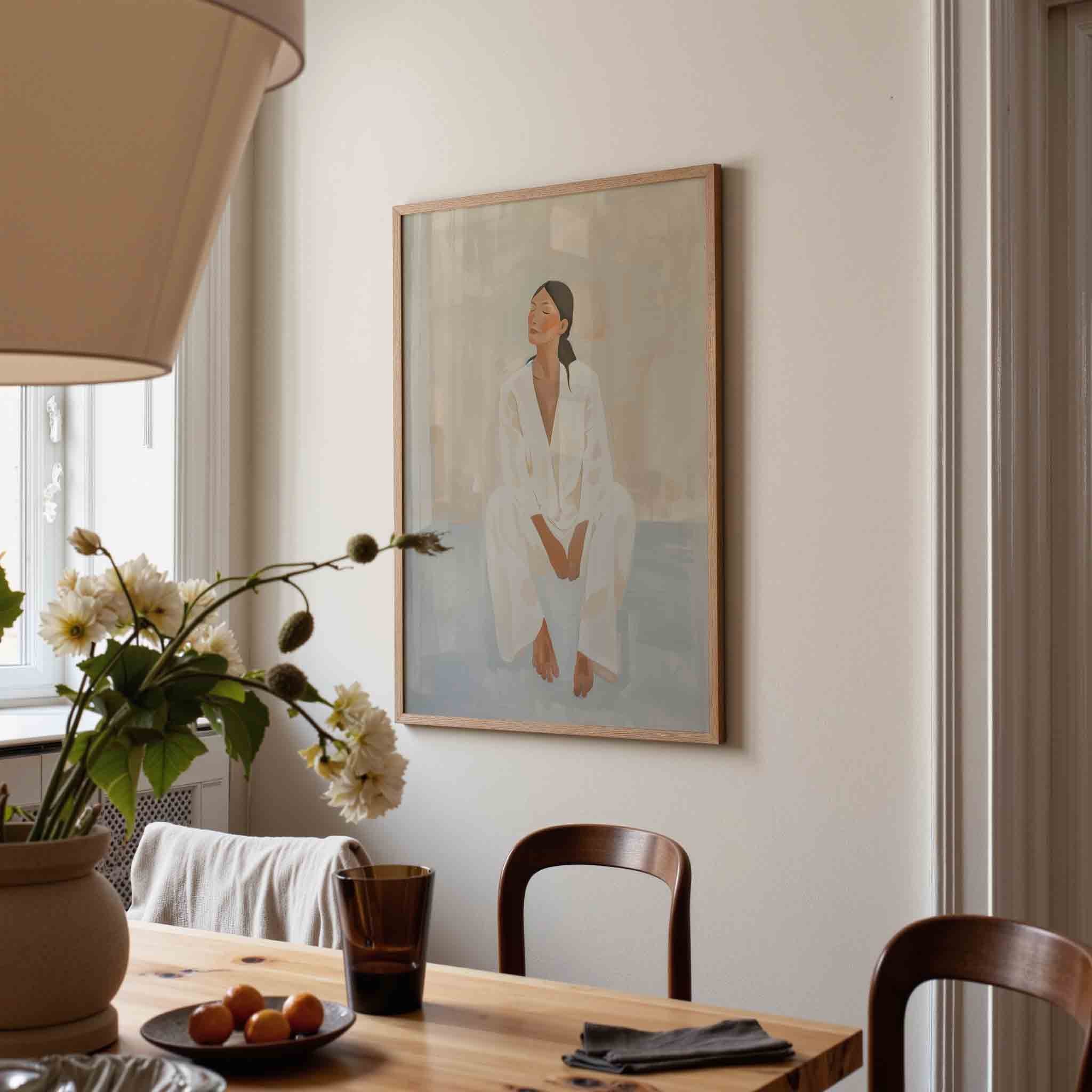 Zittende vrouw Poster