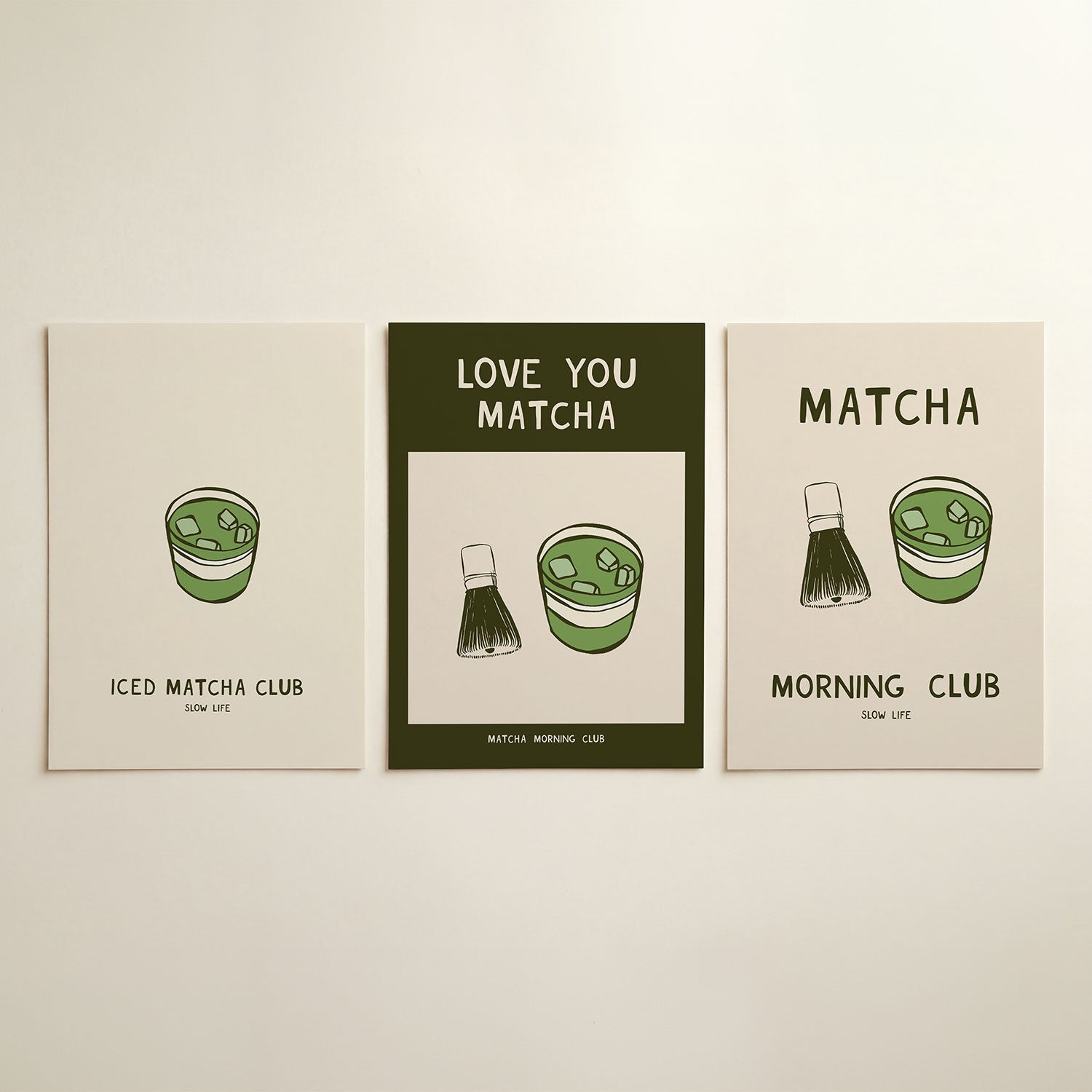 Groene drank illustratie Posterset