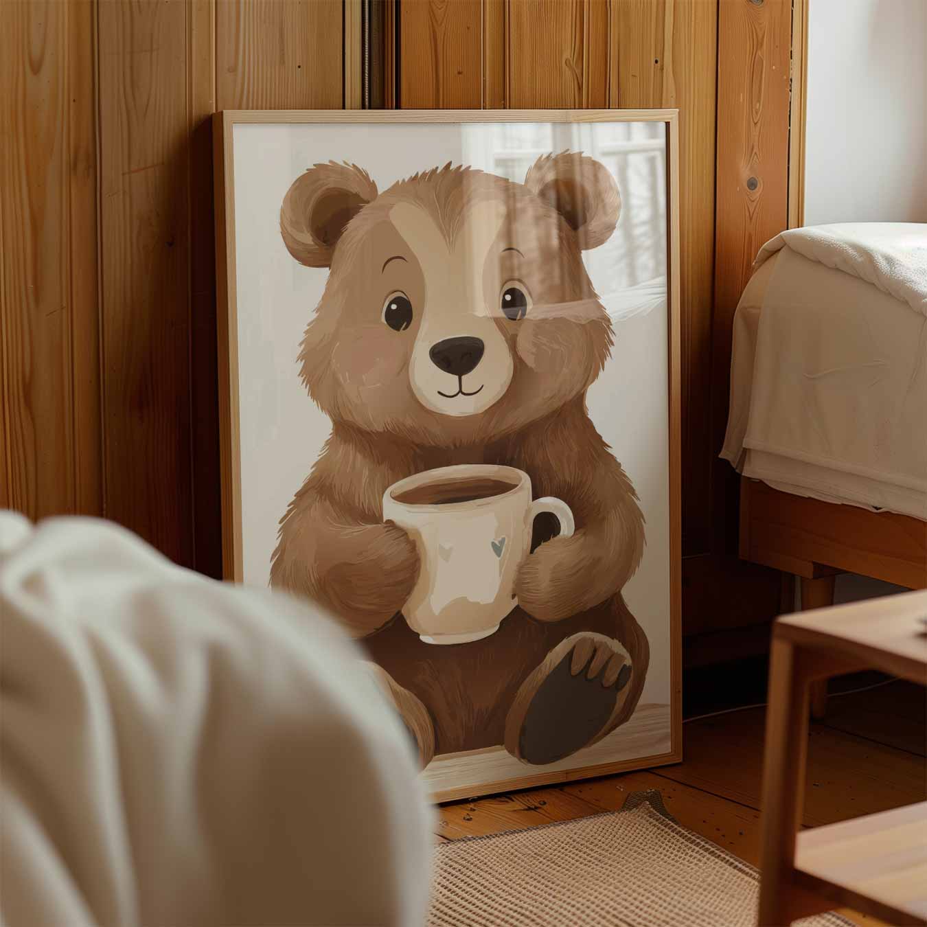 Schattige Berendrink Poster-WallArtistic