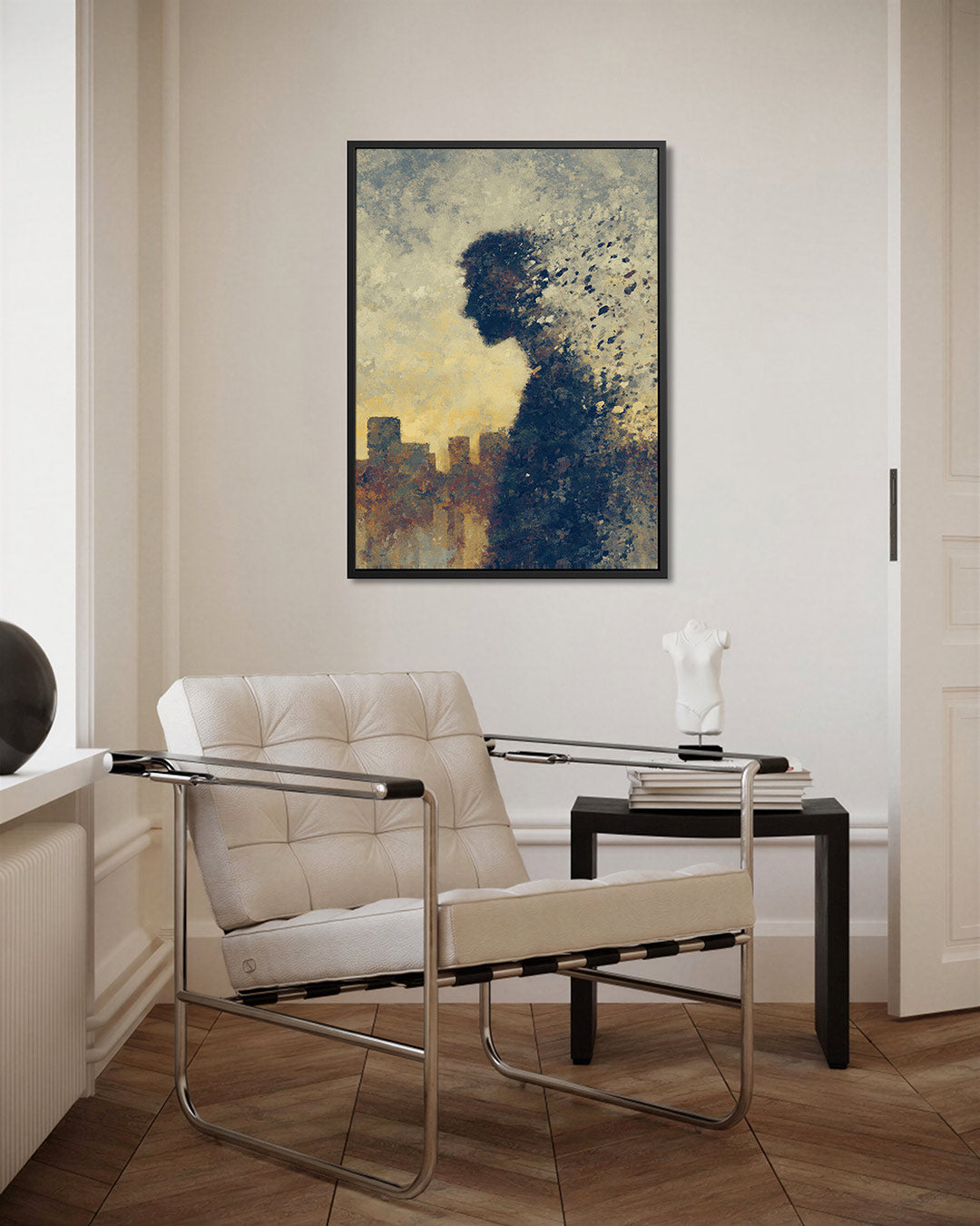 Vervagende silhouet Kunstwerk