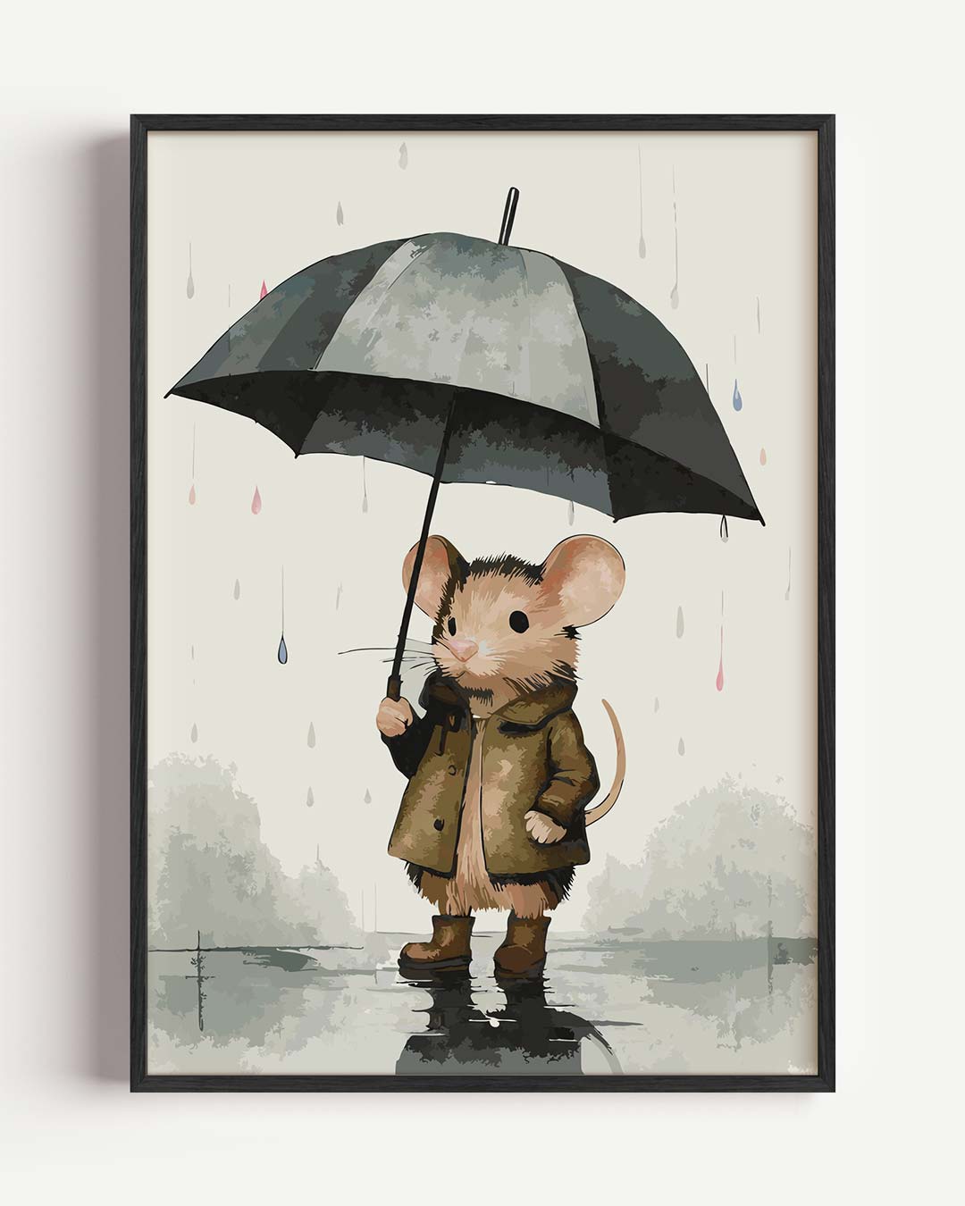 Regenachtige Muis Avonturen Poster-WallArtistic