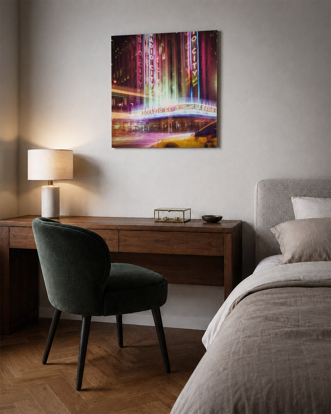 Stedelijke neon lichten Kunstwerk