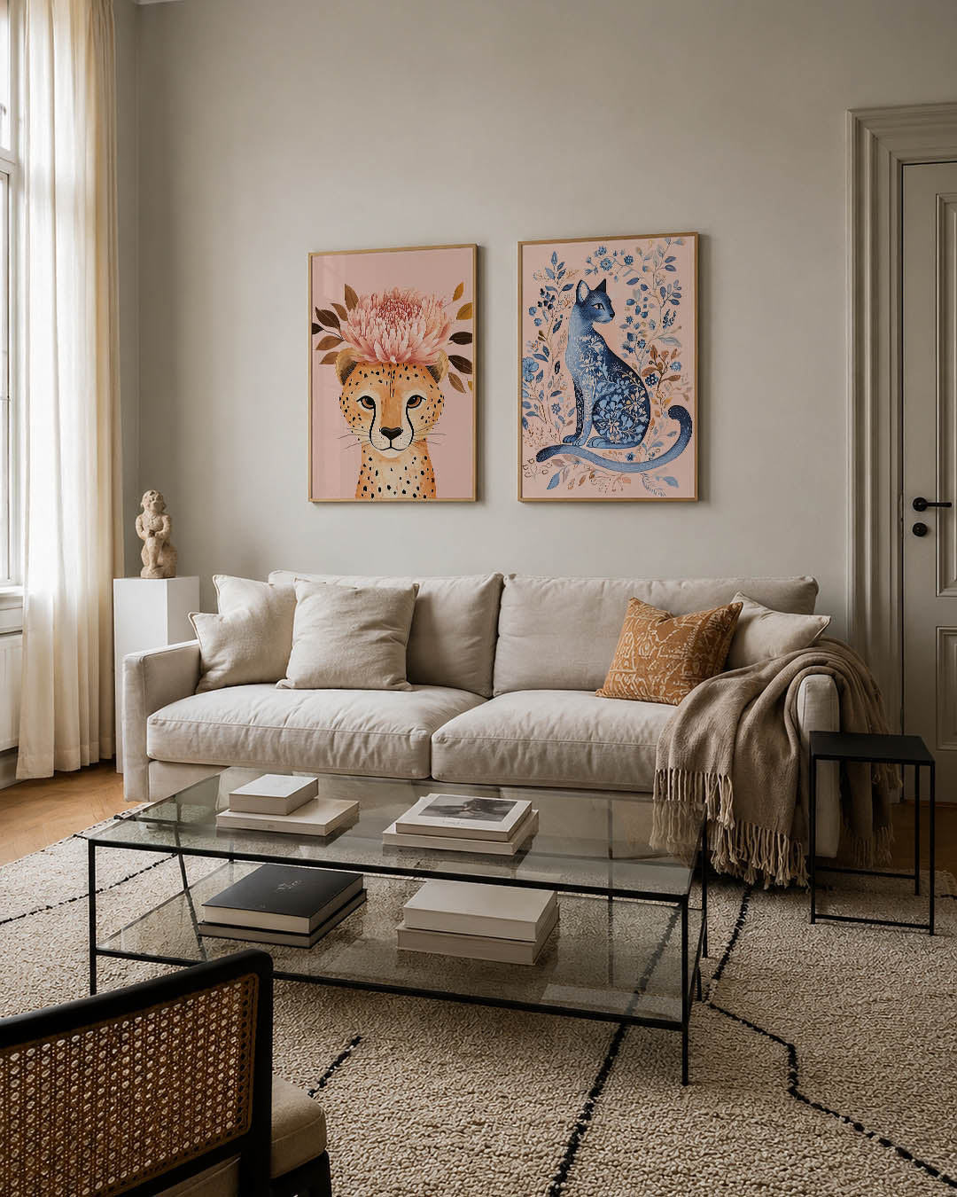 Bloemen en vlekken Posterset