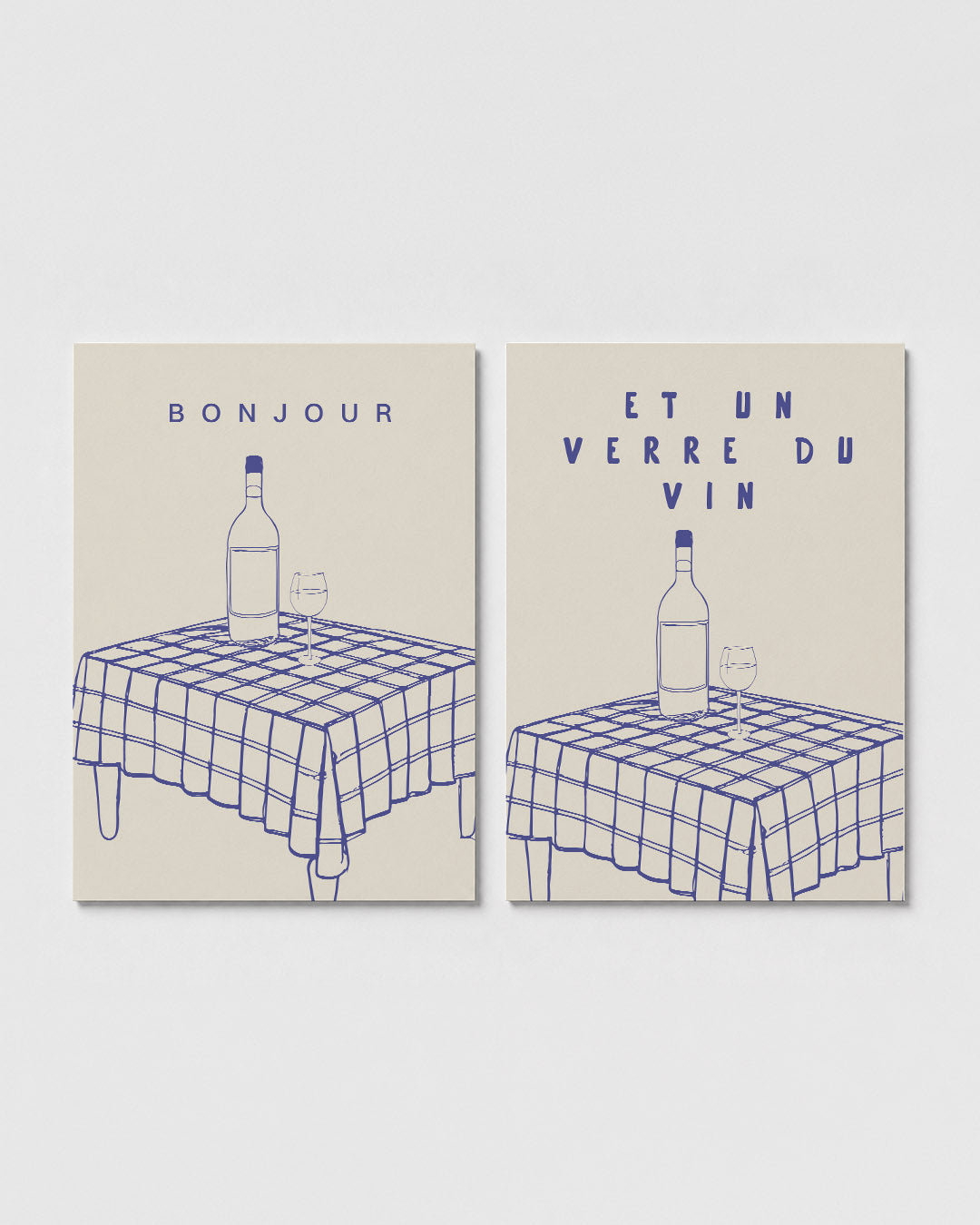 Tafel en fles Posterset