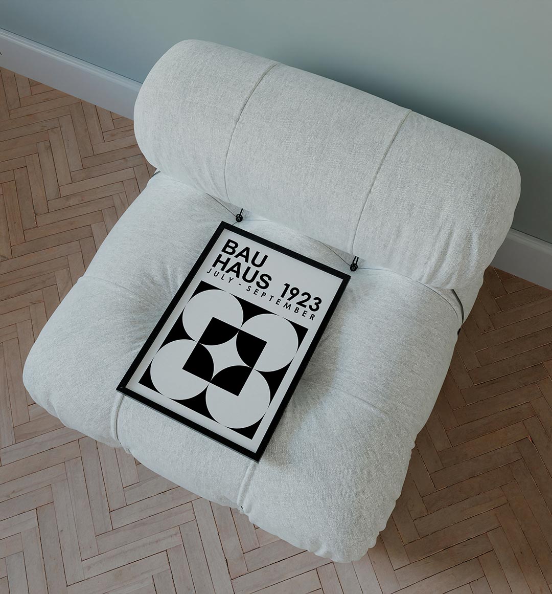 Zwart wit geometrie Poster