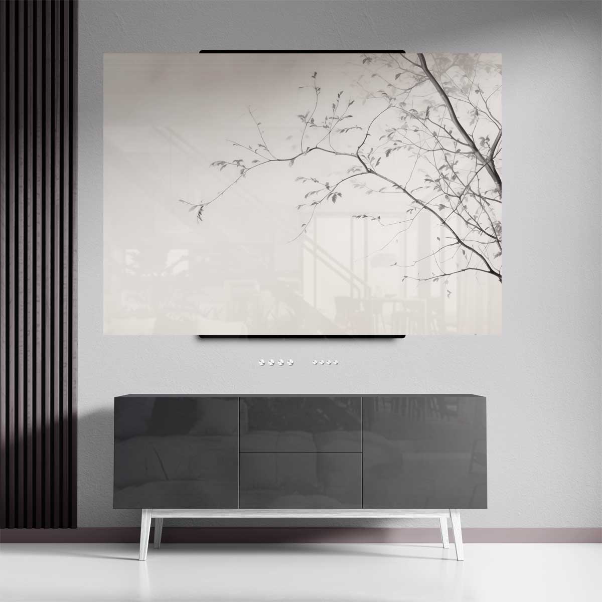 Rustige Takken in Minimalistisch Design Kunstwerk-canvas-dibond-plexiglas-wanddecoratie-WallArtistic