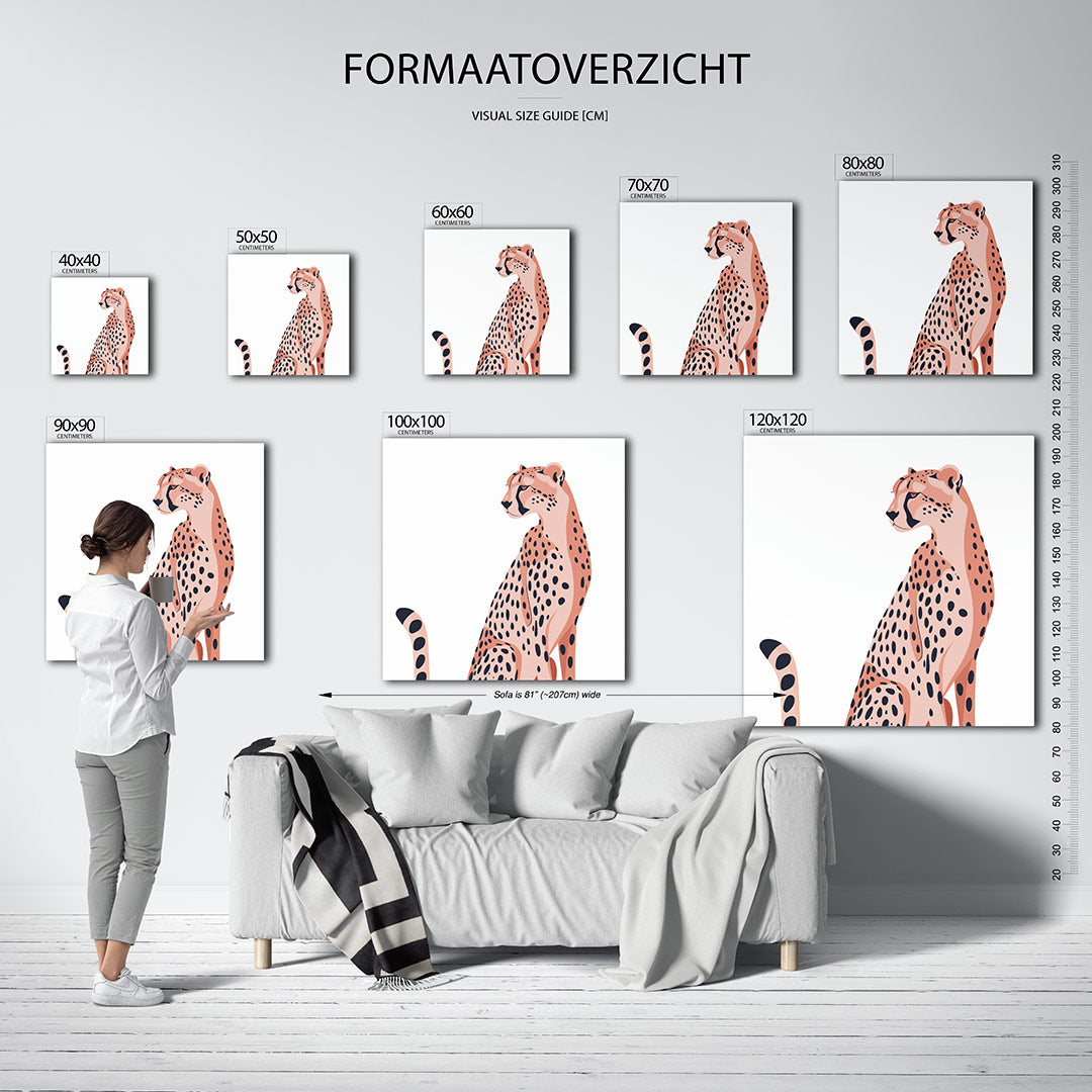 Gestileerde luipaard illustratie Kunstwerk