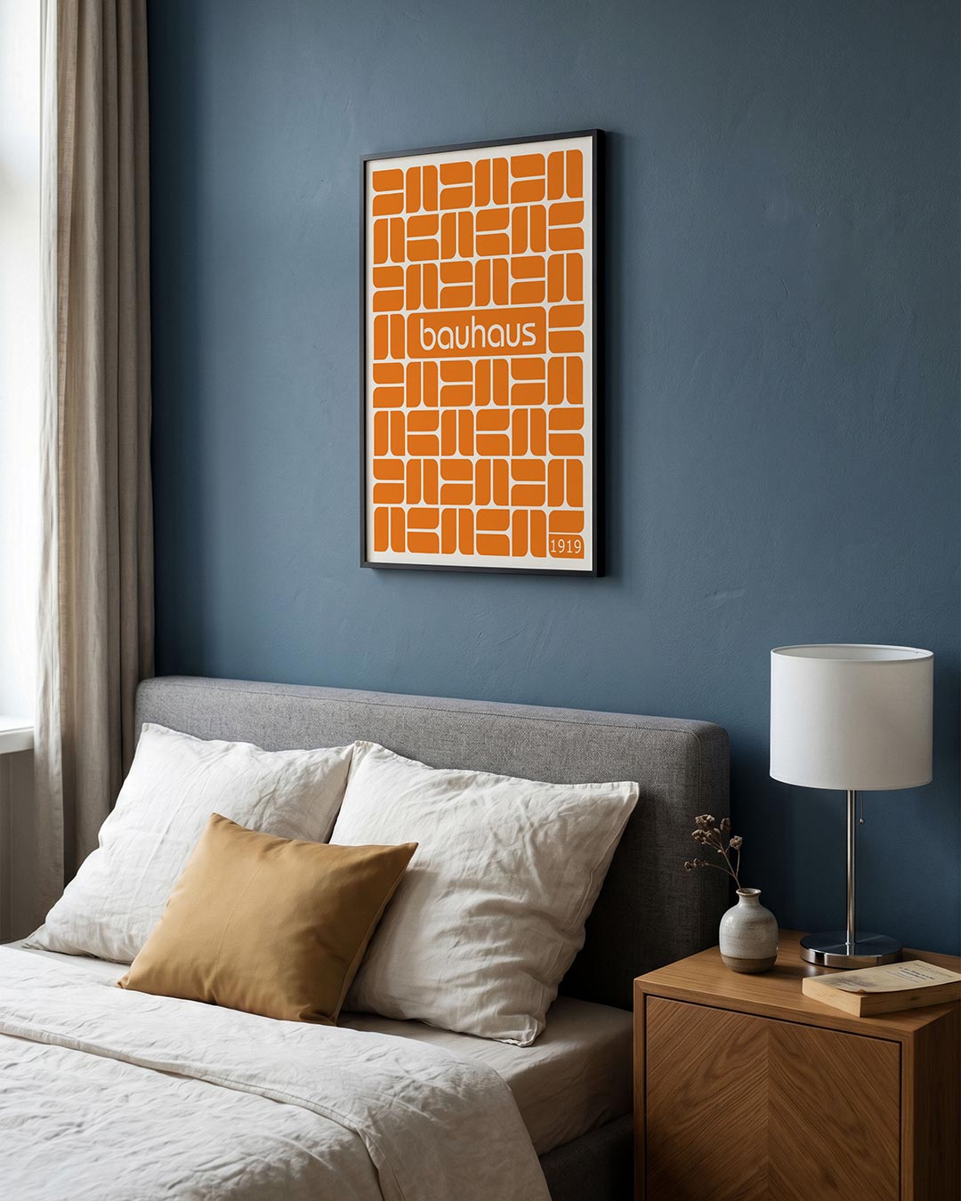 Oranje patroonritme Poster