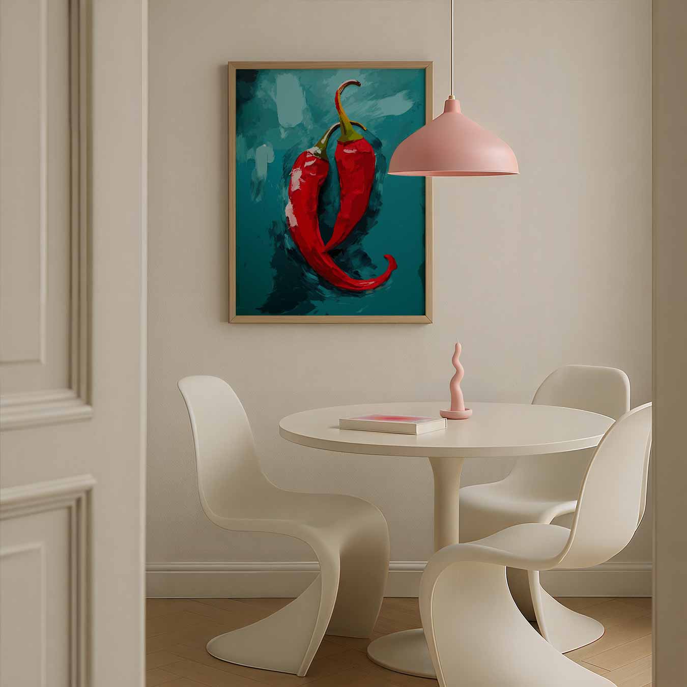 Pittige Paprika Kunstposter-WallArtistic