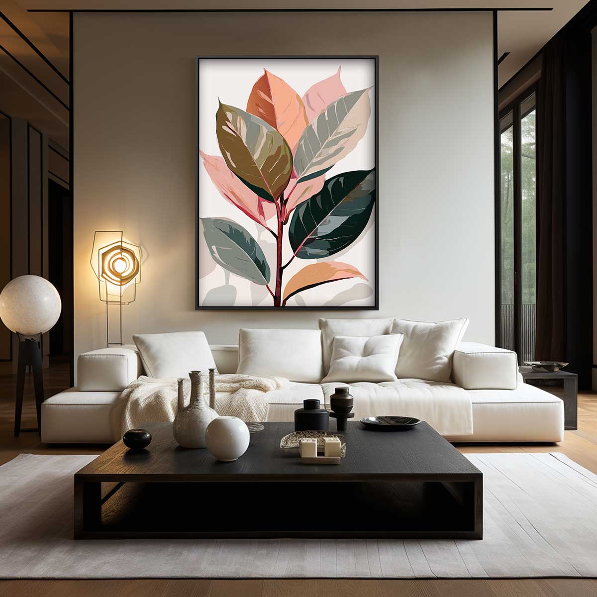 Vrolijke Herfstbladeren Kunstwerk-canvas-dibond-plexiglas-wanddecoratie-WallArtistic