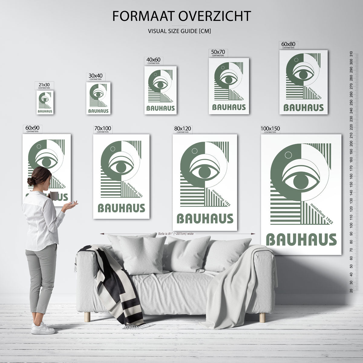 Oog en lijnen Poster