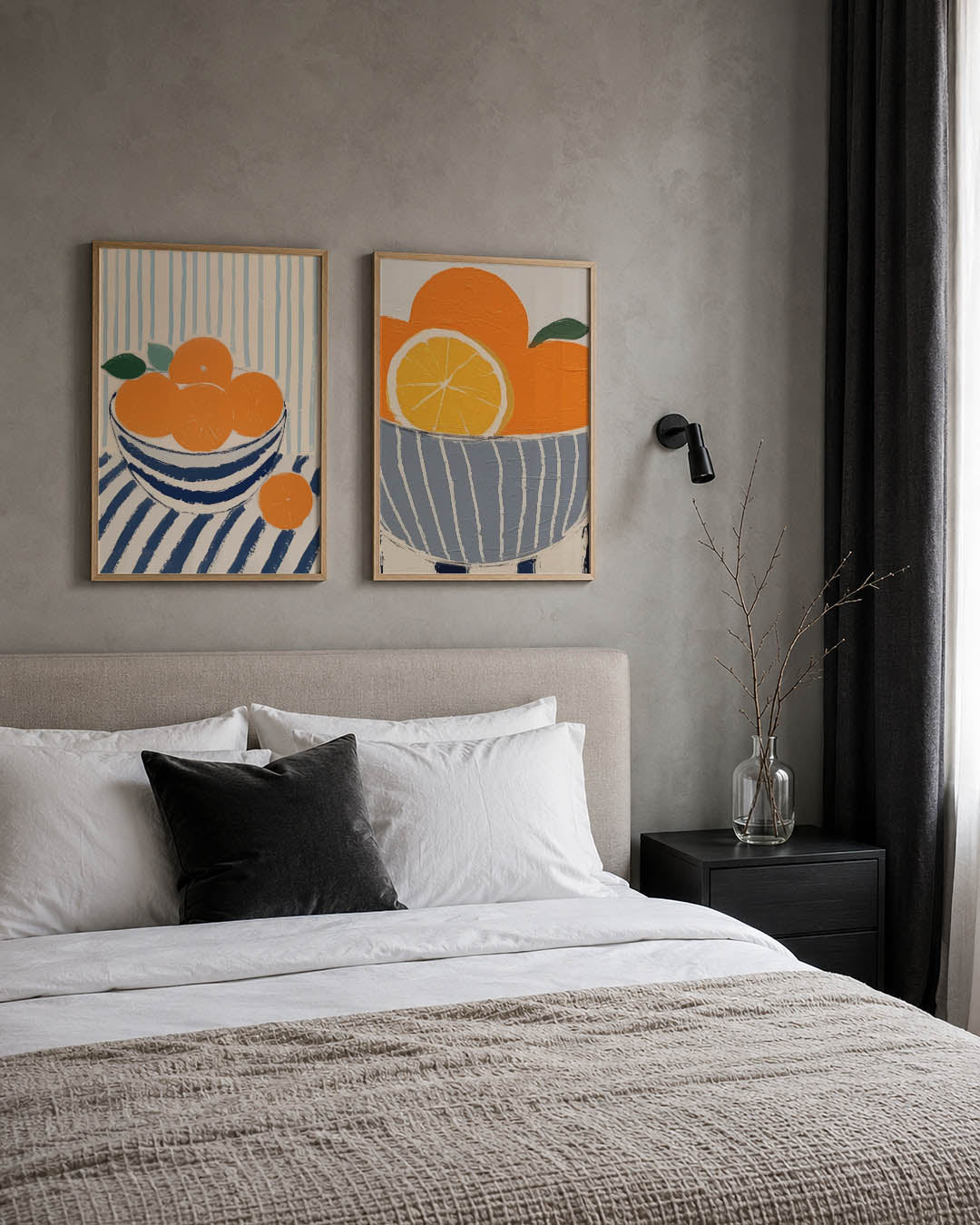 Fruit en strepen Posterset