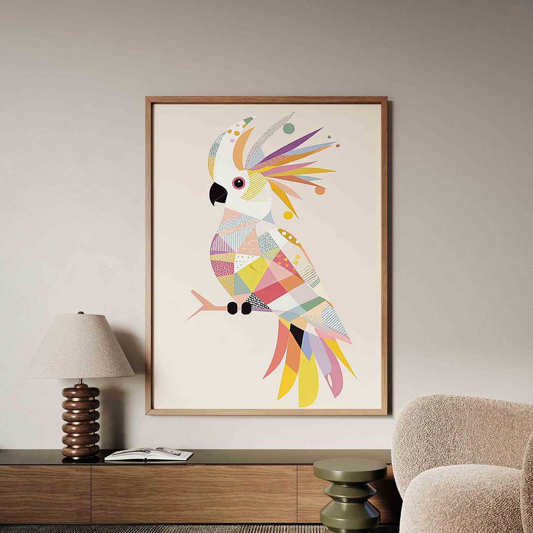 Gekleurde papegaai Poster