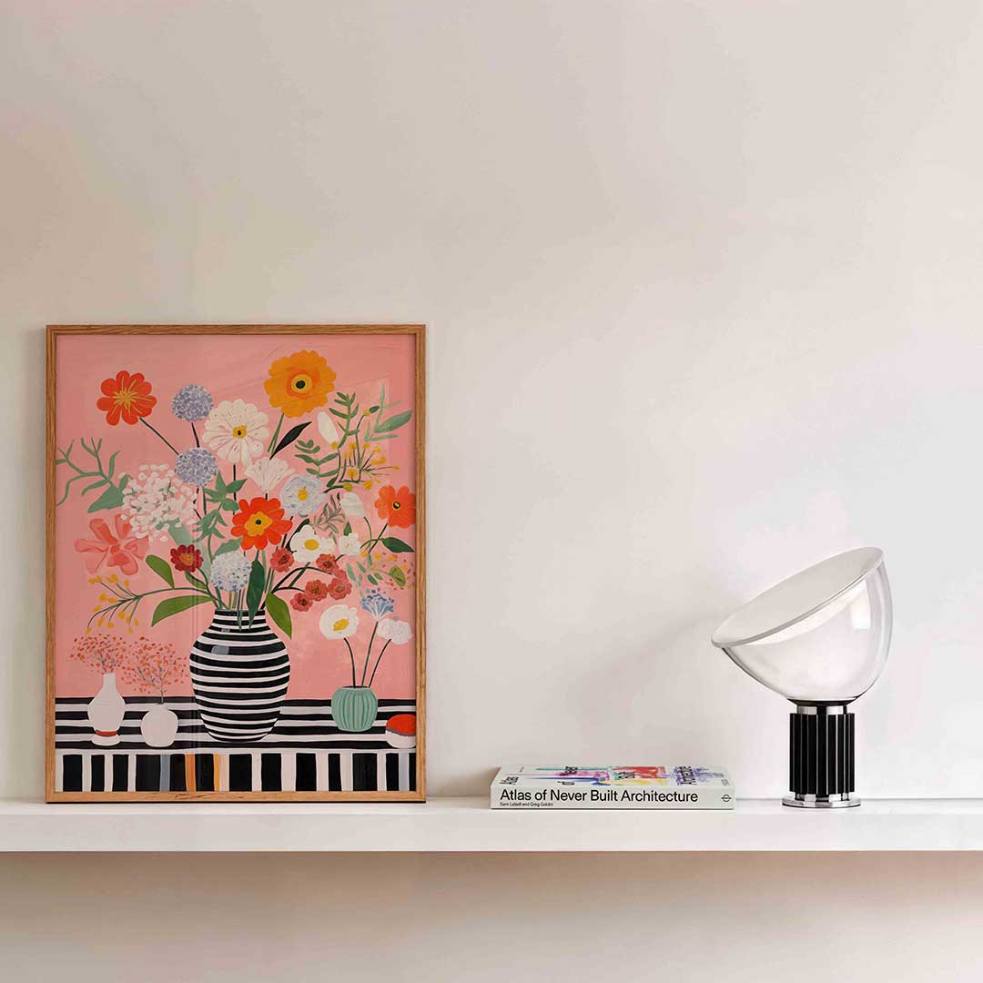 Bloemen in vaas Poster