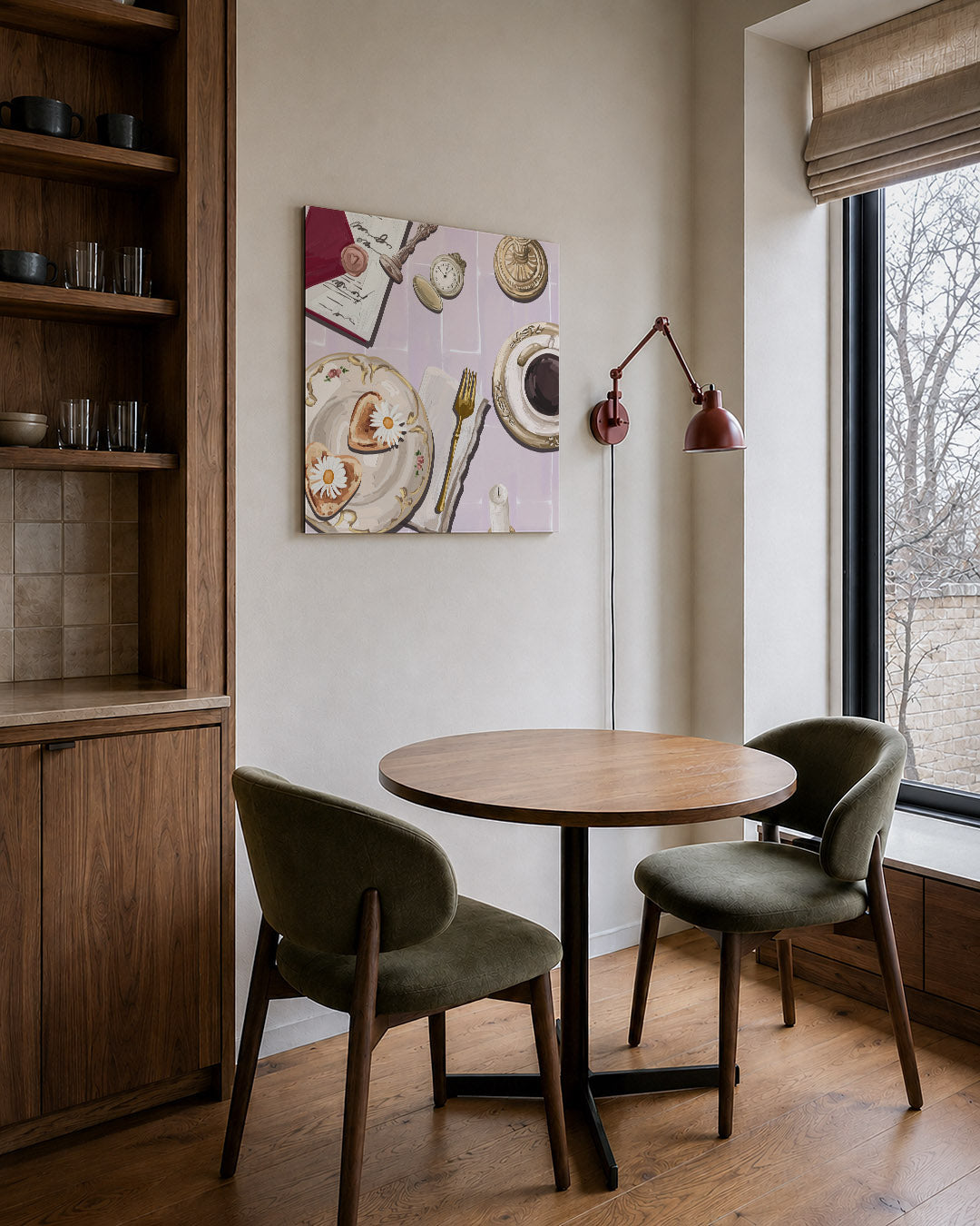 Ontbijtscène Kunstwerk