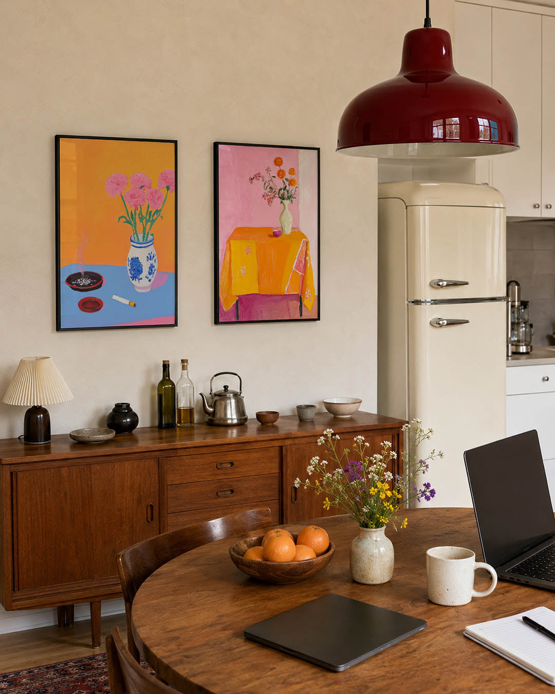 Bloemen en rook Posterset