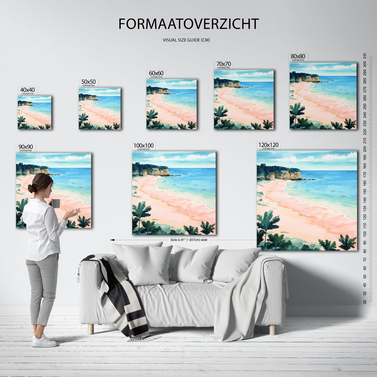 Strand en zee Poster