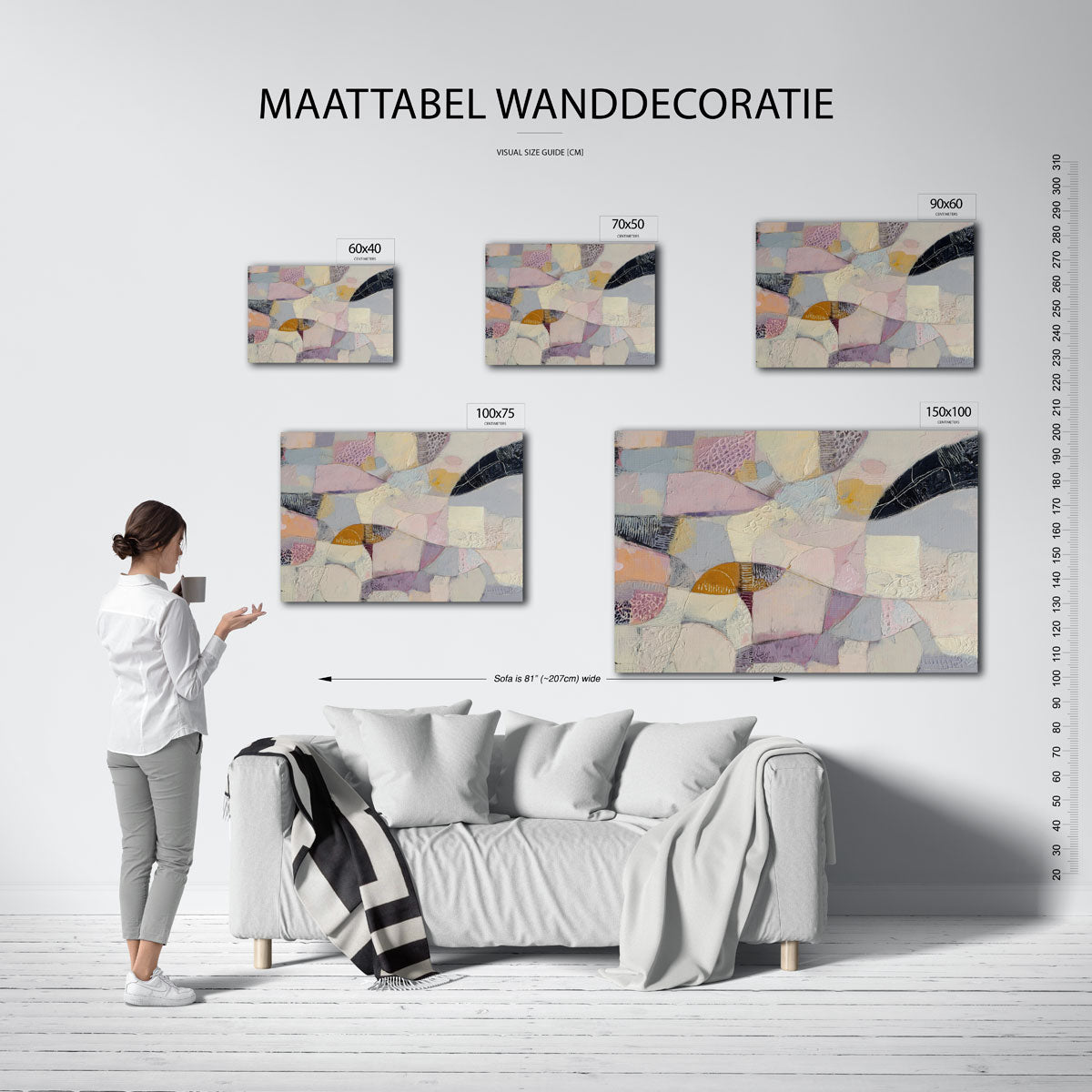 Organische vormen compositie Kunstwerk