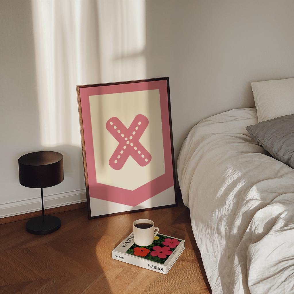 Stijlvolle Roze Abstracte Poster-WallArtistic
