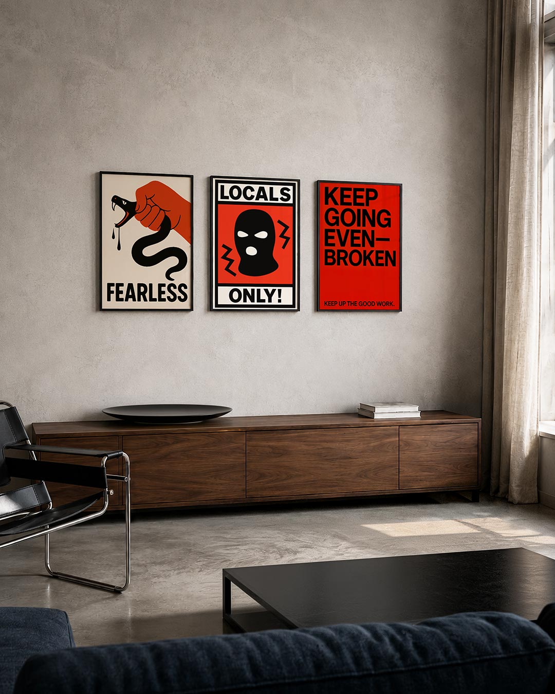 Krachtige greep Posterset