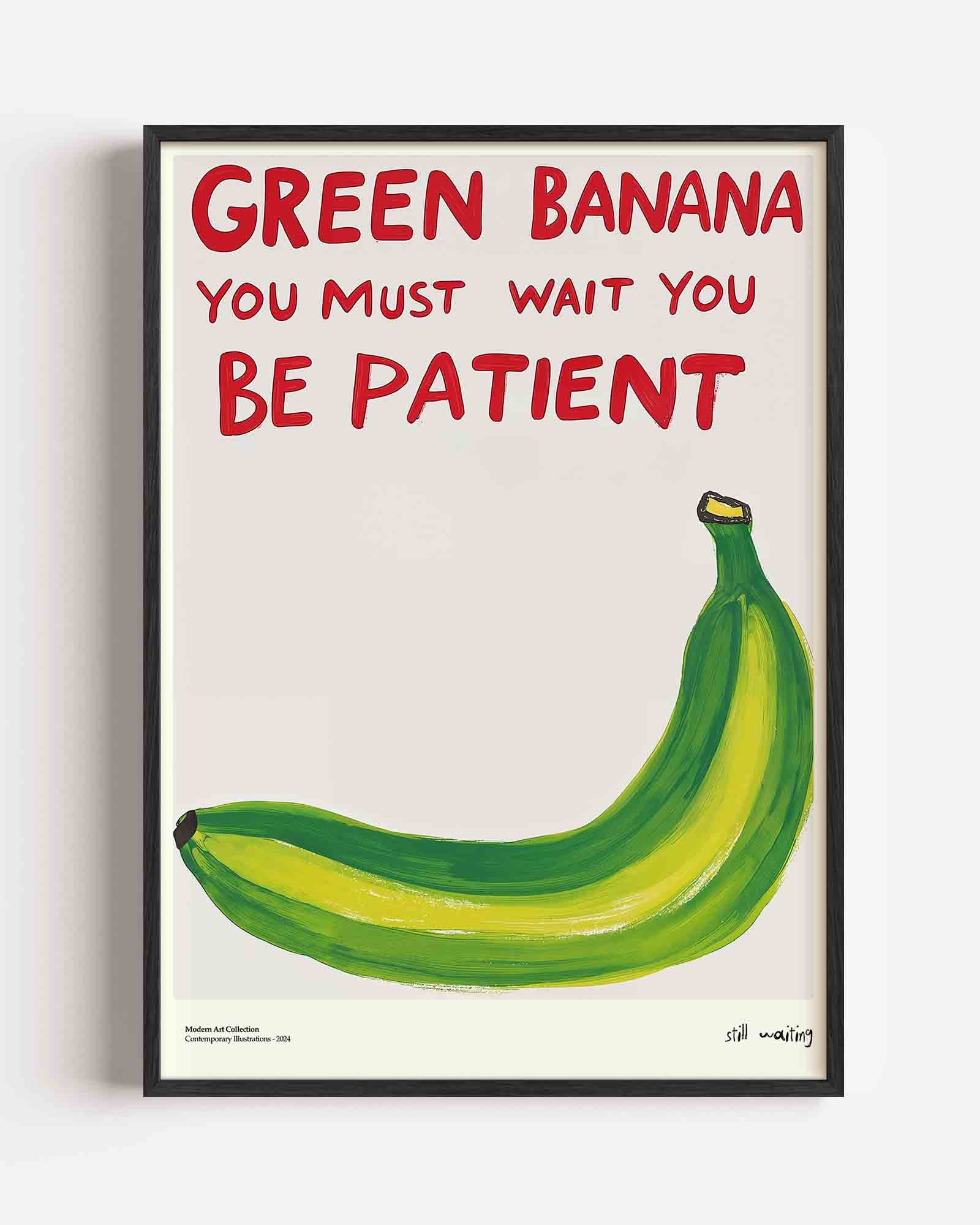 Groene banaan Poster