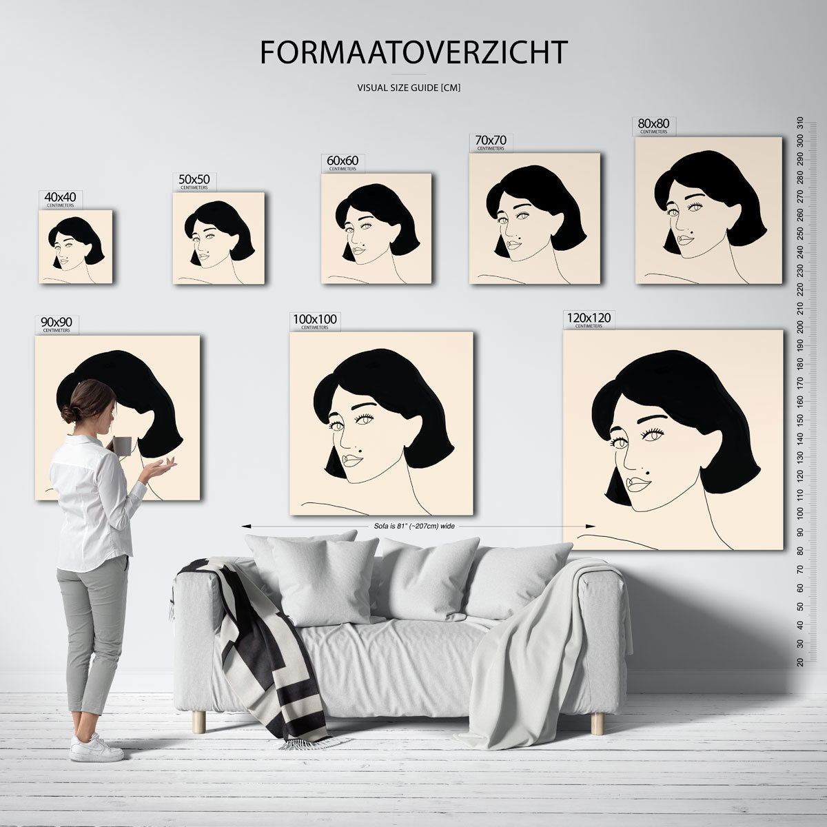Minimalistisch portret Poster