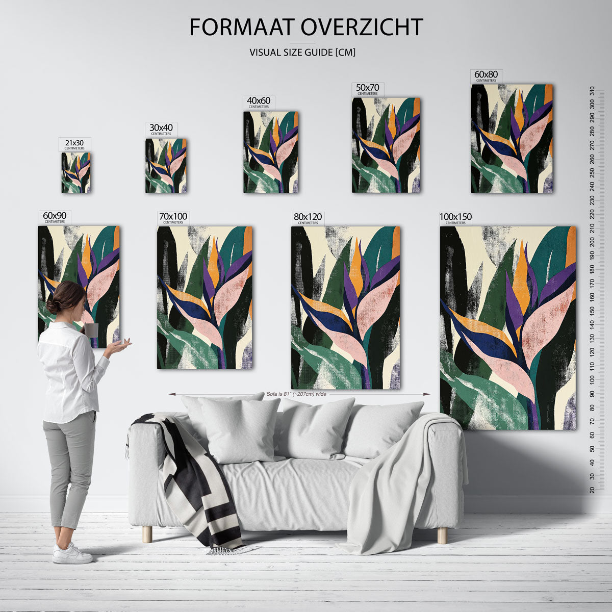 Abstracte bladeren Poster